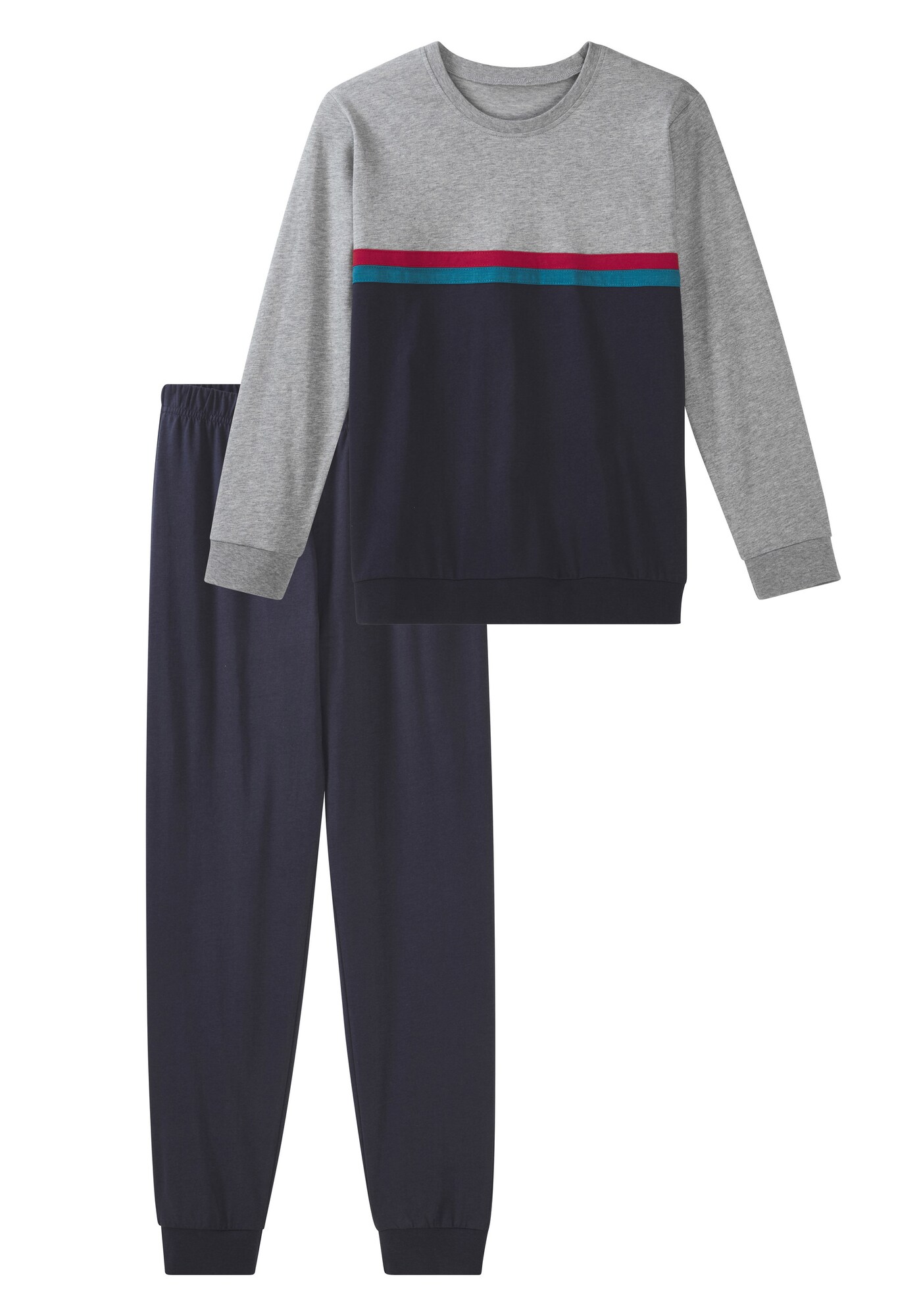 LE JOGGER Pijamale bleumarin / gri amestecat / verde petrol / roșu carmin