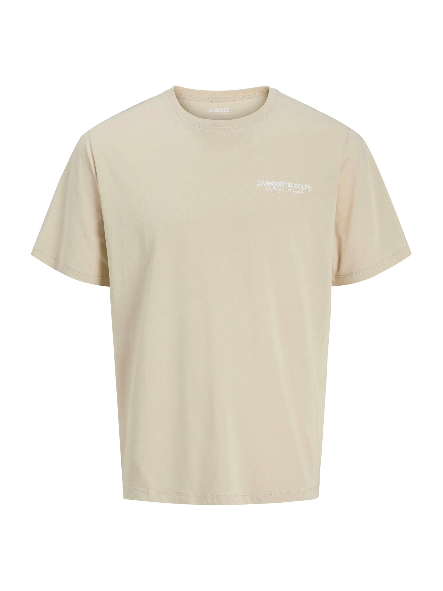 JJ Rebel Tricou JREBZACK  bej deschis / alb