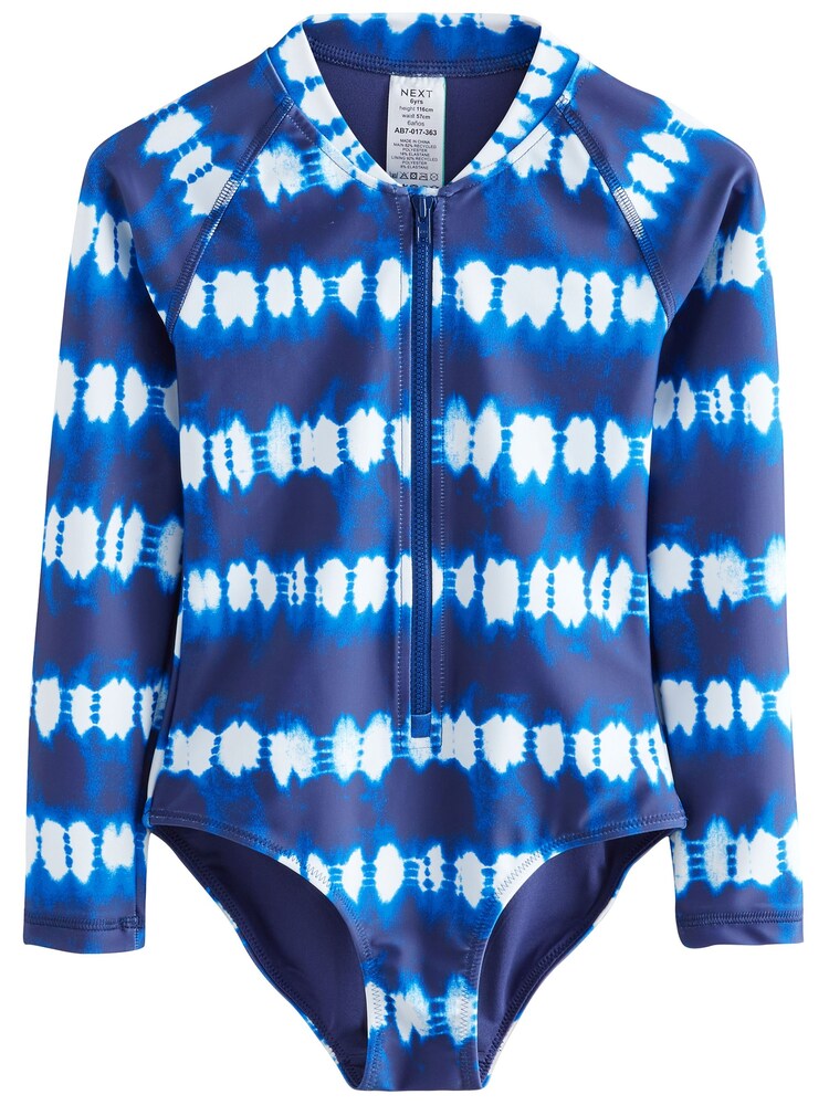 Next Badeanzug Mädchen Größe 104 navy / weiß