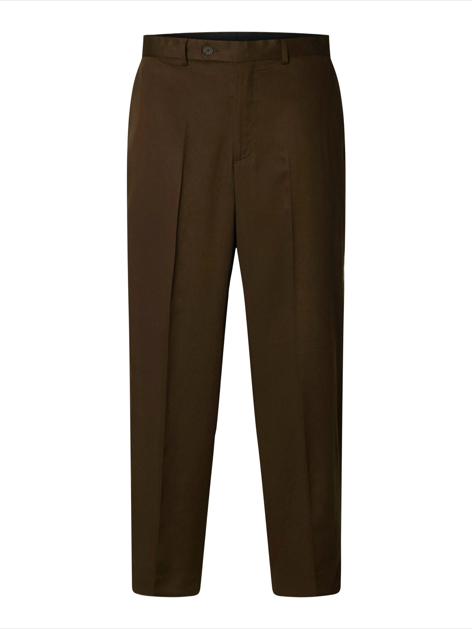 SELECTED Pantaloni cu dungă 'SLHKIM'  maro închis