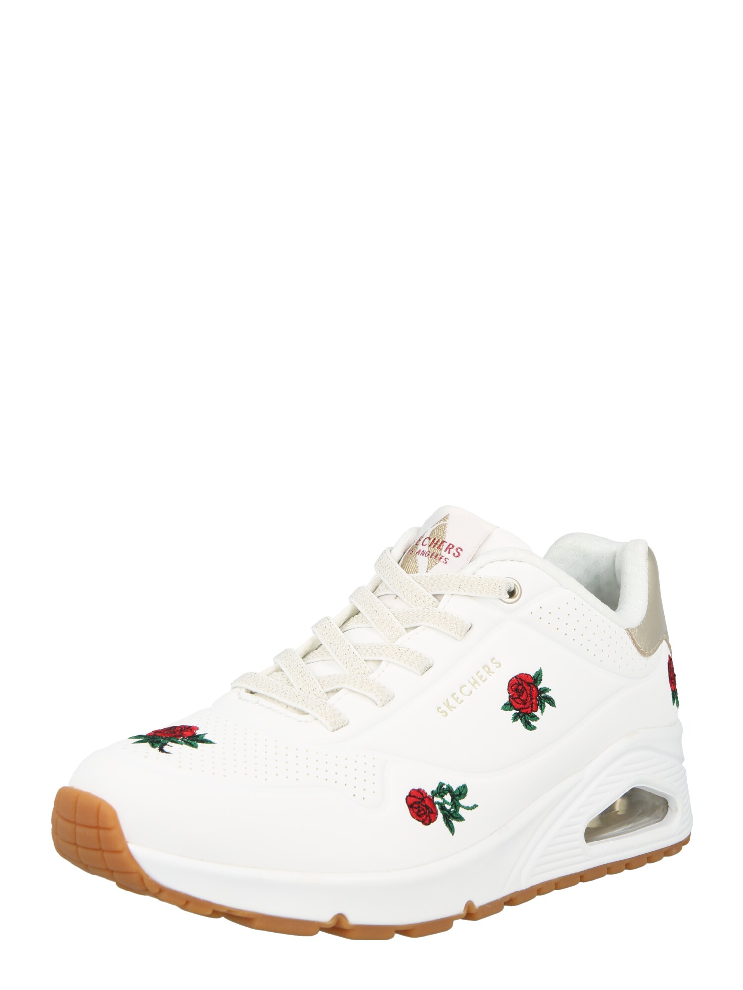 Skechers Sneakers Laag 'Uno - Champagne & Roses' Goud / Donkergroen / Donkerrood / Wit