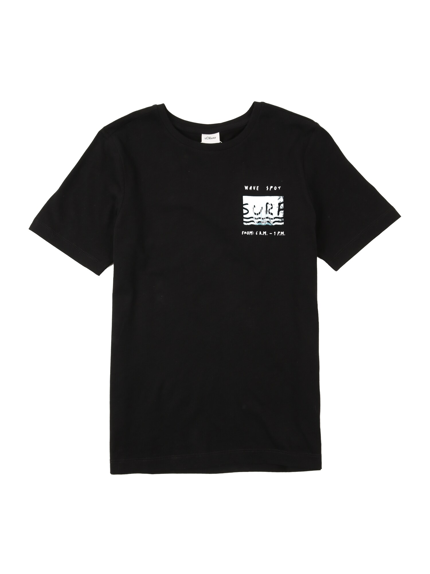 s.Oliver Tricou  negru / alb