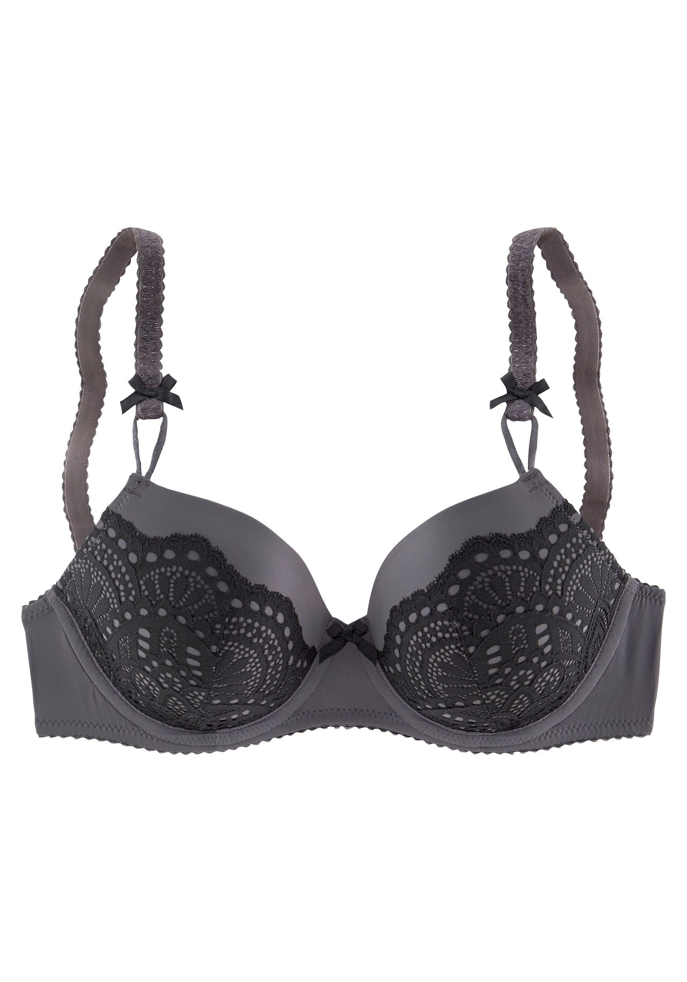 LASCANA Sutien Aurora  gri / negru