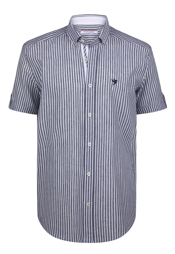 Felix Hardy Hemd Herren Größe L navy / weiß