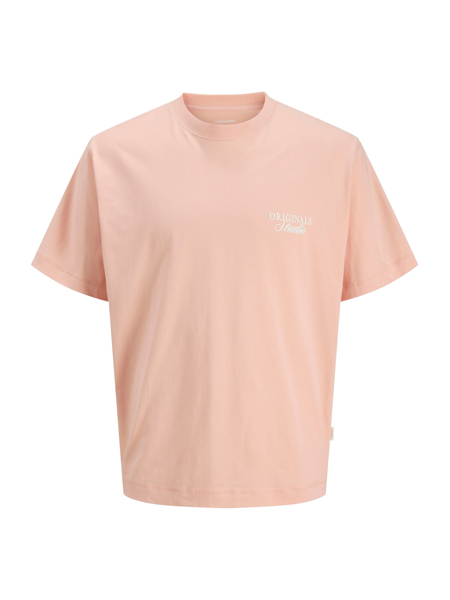 Jack & Jones Plus Tricou 'JORNORREBRO'  portocaliu piersică / alb