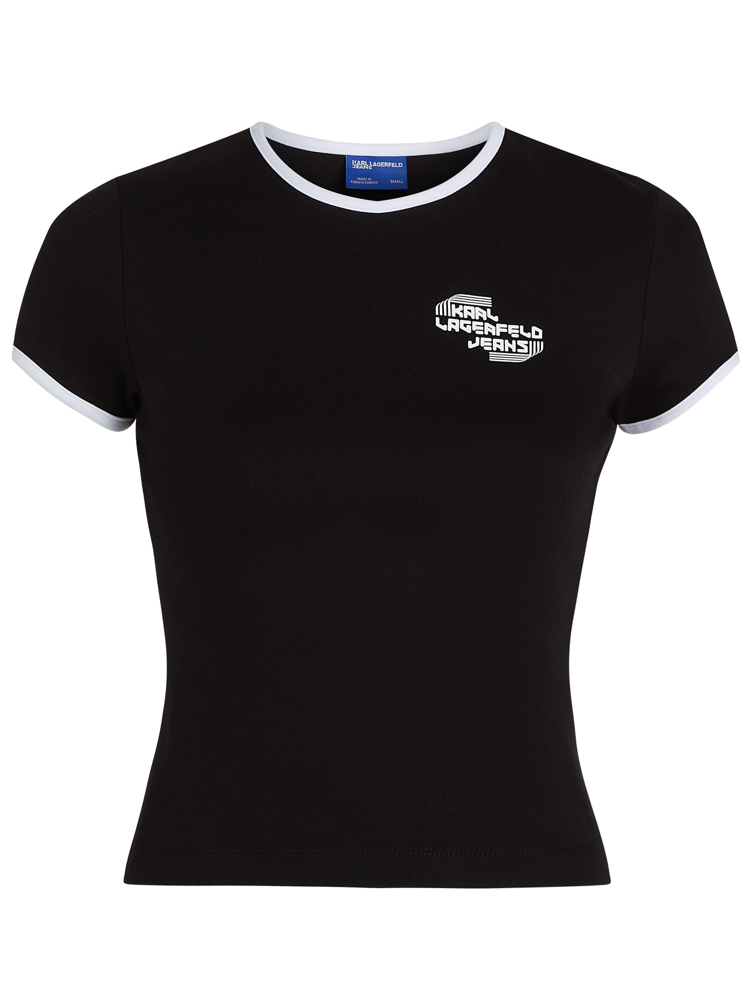 KARL LAGERFELD JEANS Tricou  negru / alb