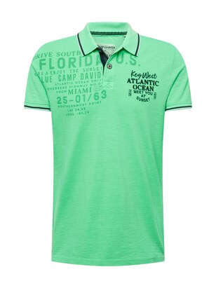 camp david Shirt Groen / Grasgroen / Zwart