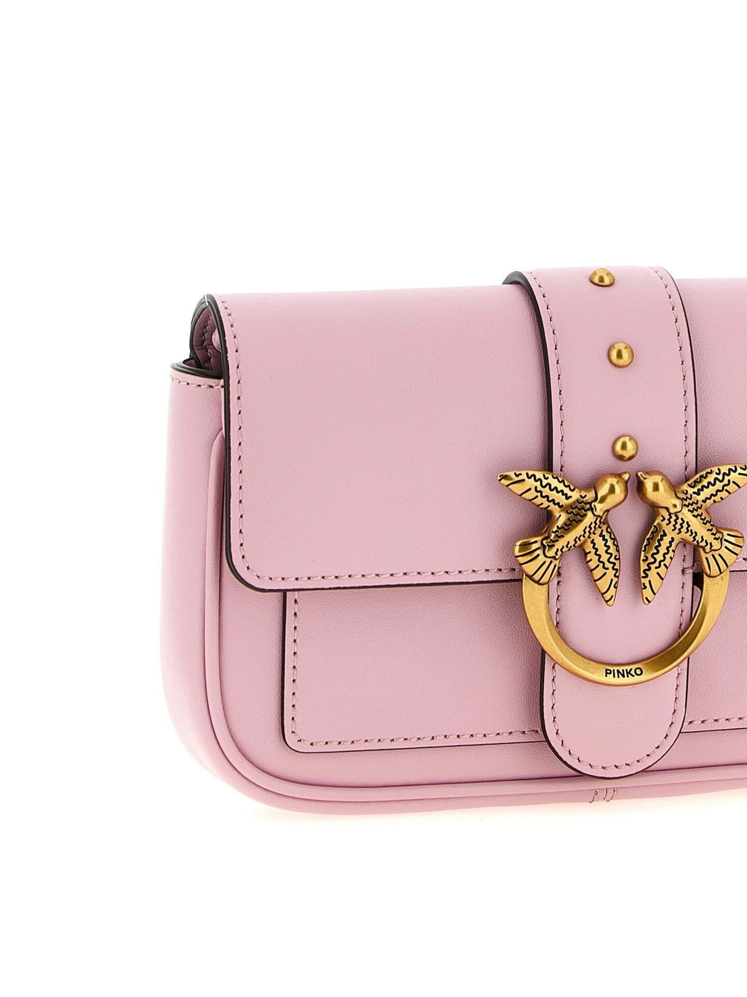 PINKO Bolso de hombro 'Love One Pocket C Vitello Seta' rosa – imagen 3