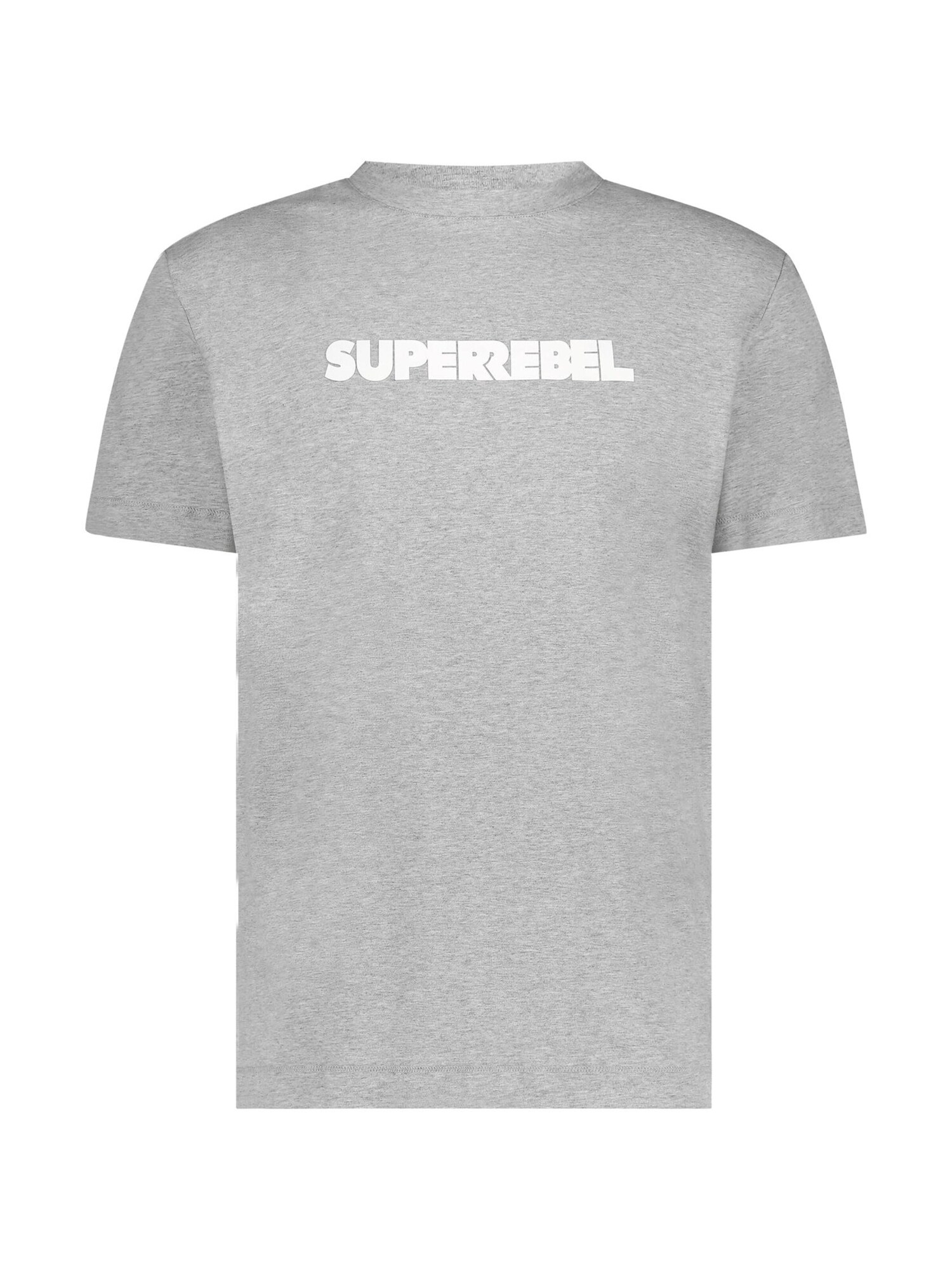 SUPERREBEL® GEAR Camiseta 'Keanu'  gris moteado / blanco