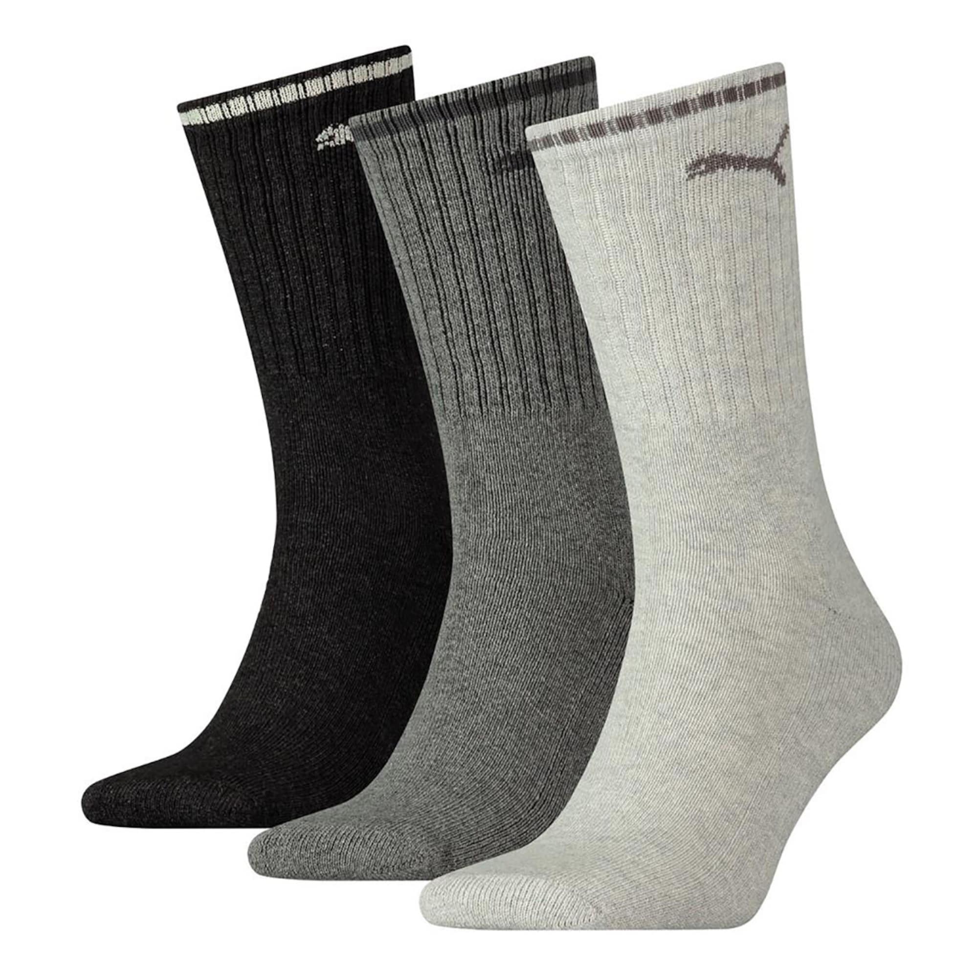PUMA Спортни чорапи  сиво / черно / бяло
