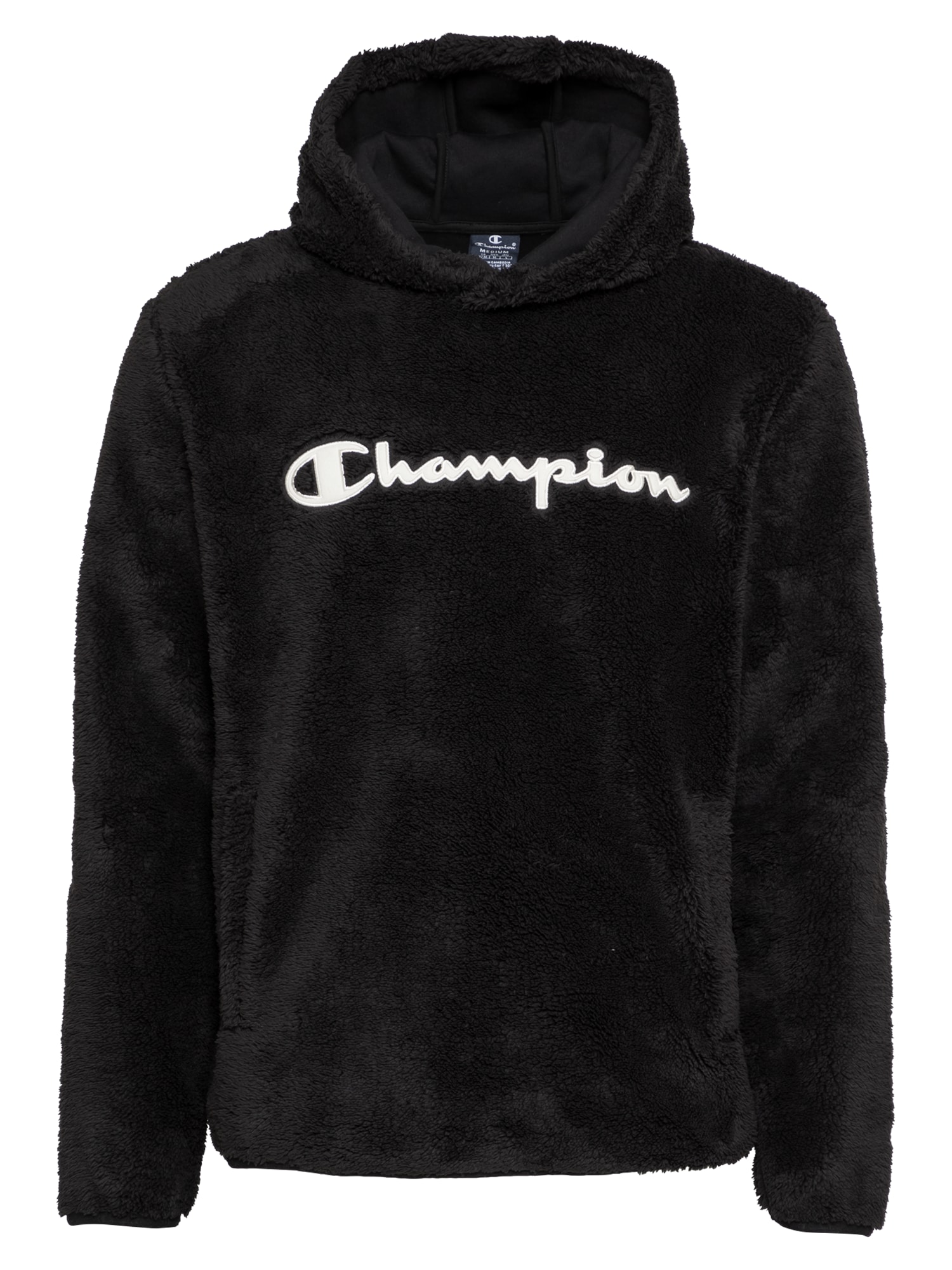 Champion Authentic Athletic Apparel Megztinis be užsegimo juoda / balta