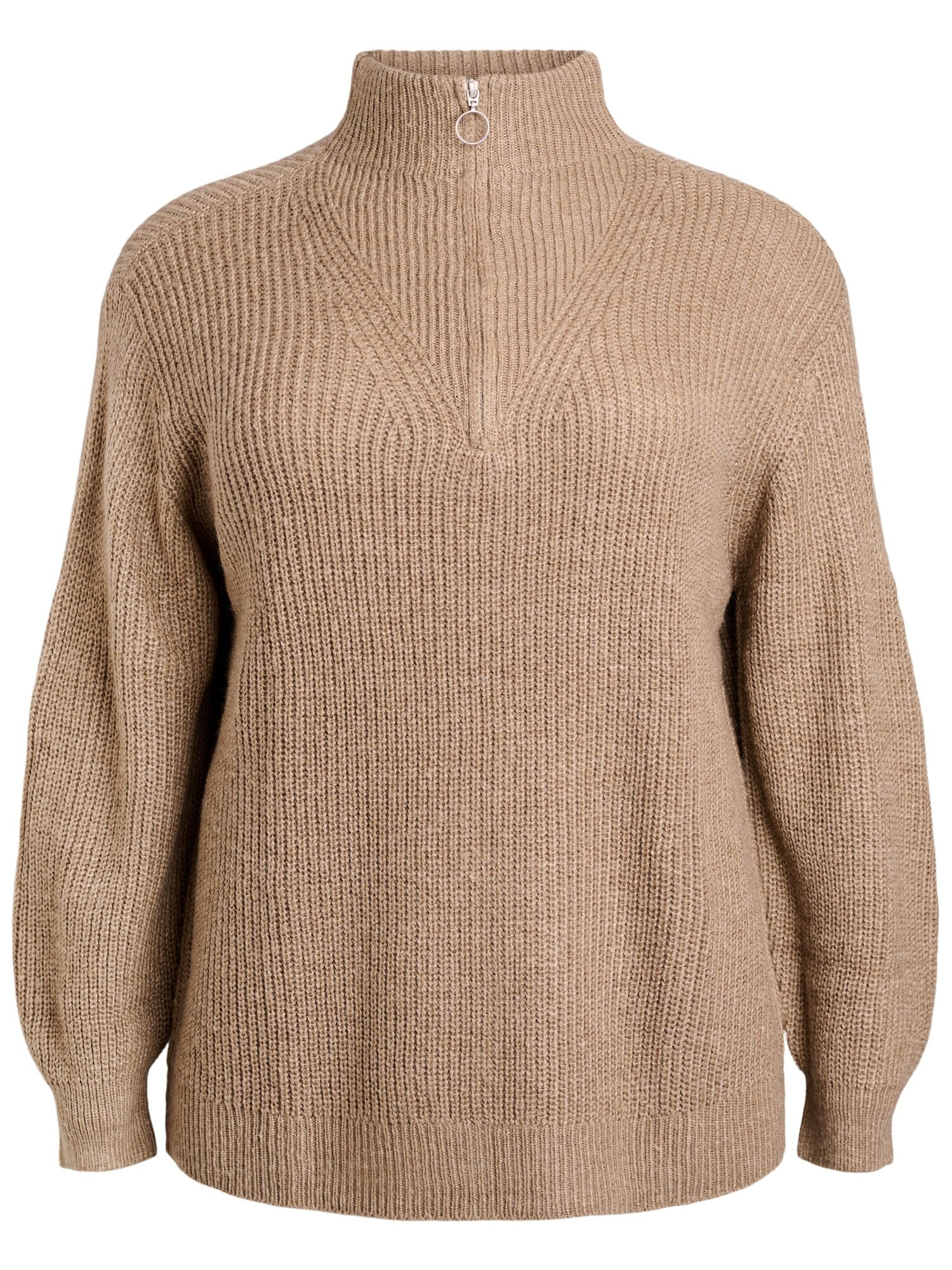 Zizzi Pulover Fllola  maro cappuccino