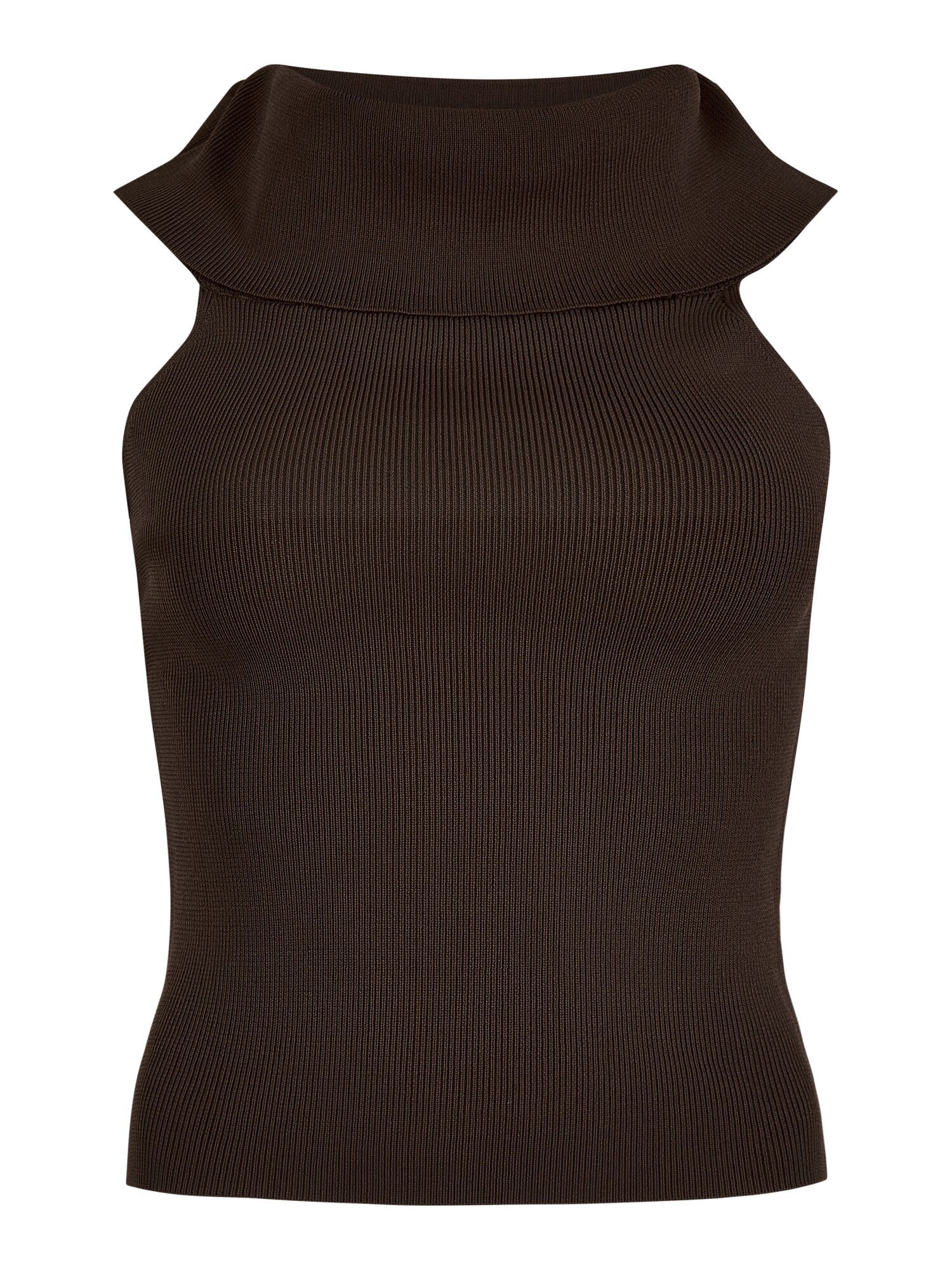 Apricot Rib Knit Bardot Top