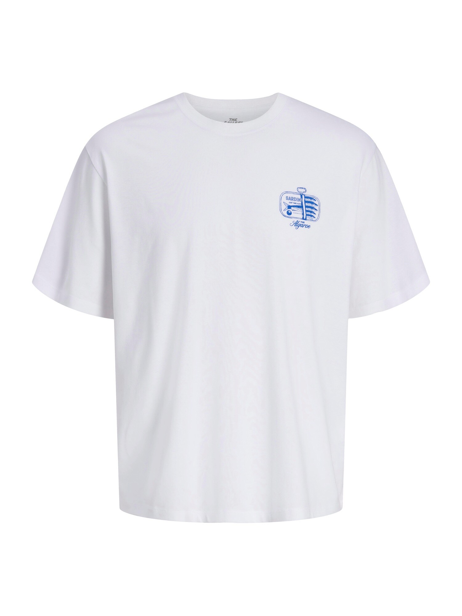 Jack & Jones Plus Tricou 'JORVacation'  albastru / alb