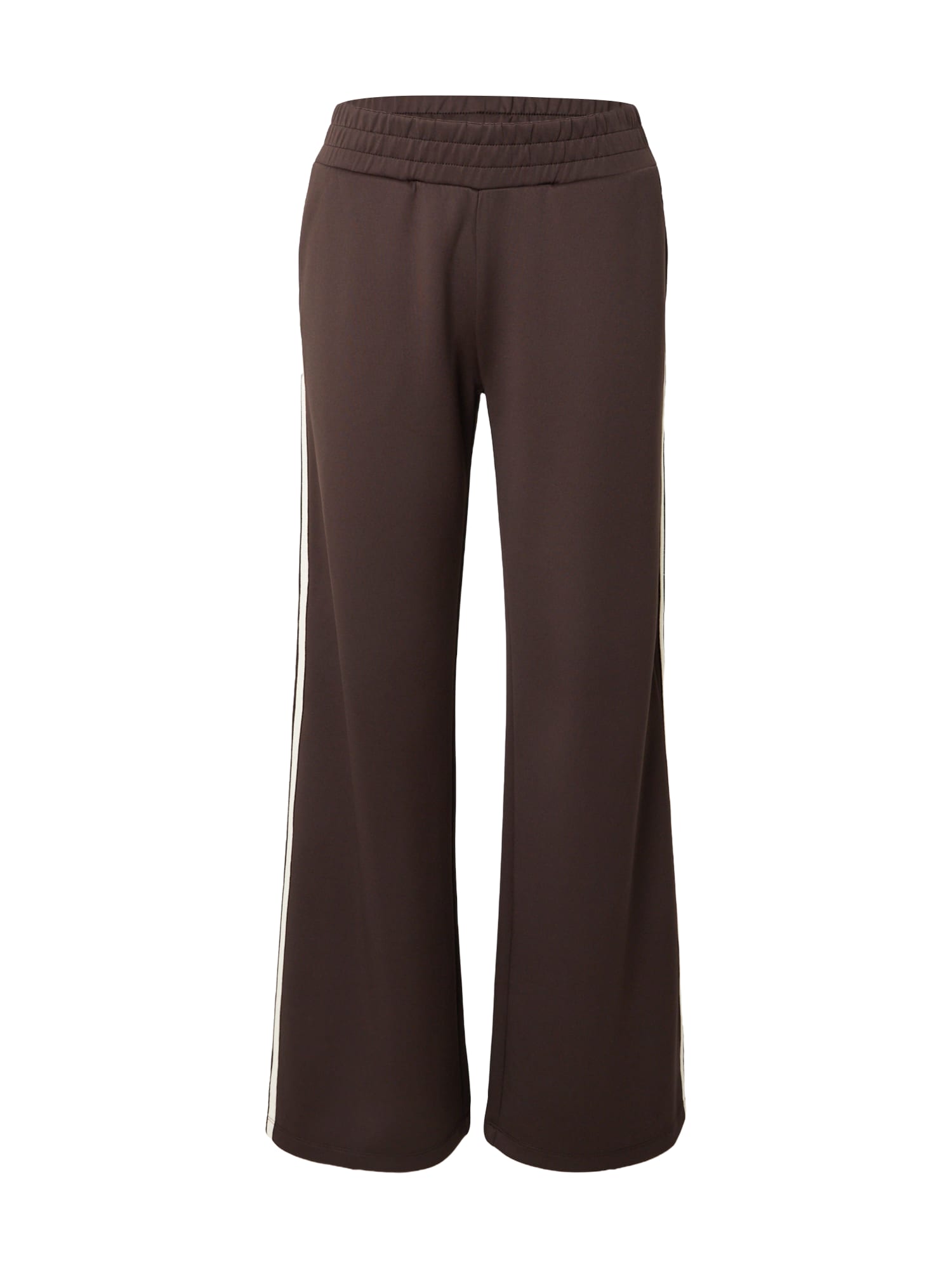 monari Pantaloni ciocolatiu / alb