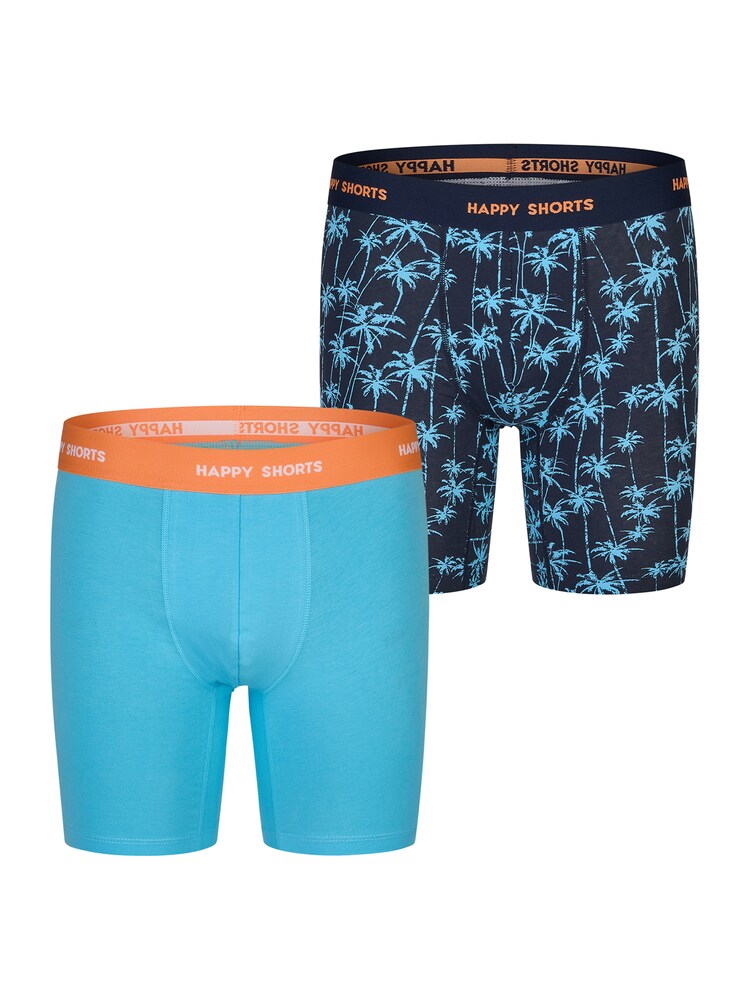 Happy Shorts Langer Boxer ' Jersey Boxer Briefs ' Herren Größe M blau