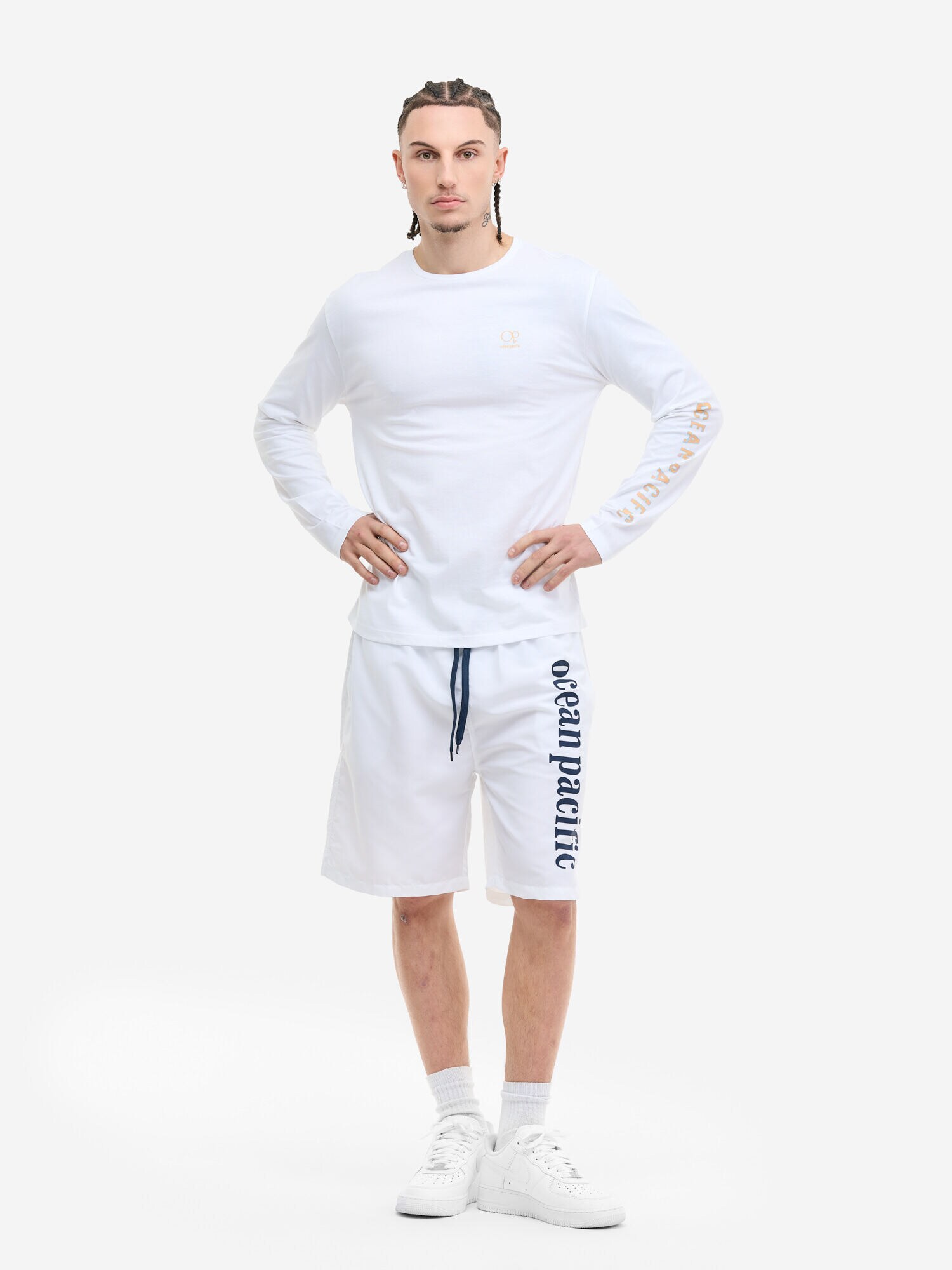 Ocean Pacific Plavecké šortky 'Buggerru'  tmavomodrá / biela (obrázok 4)