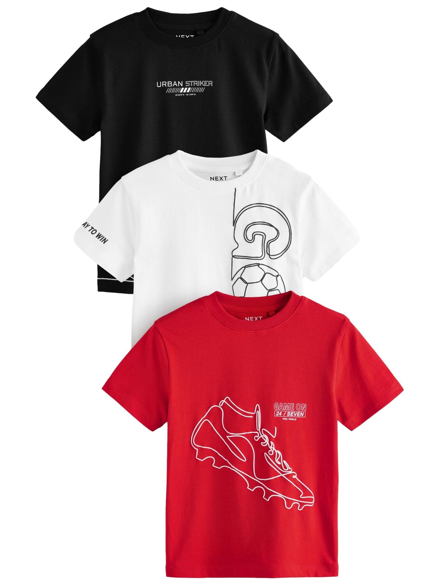 Next Tricou  roșu / negru / alb