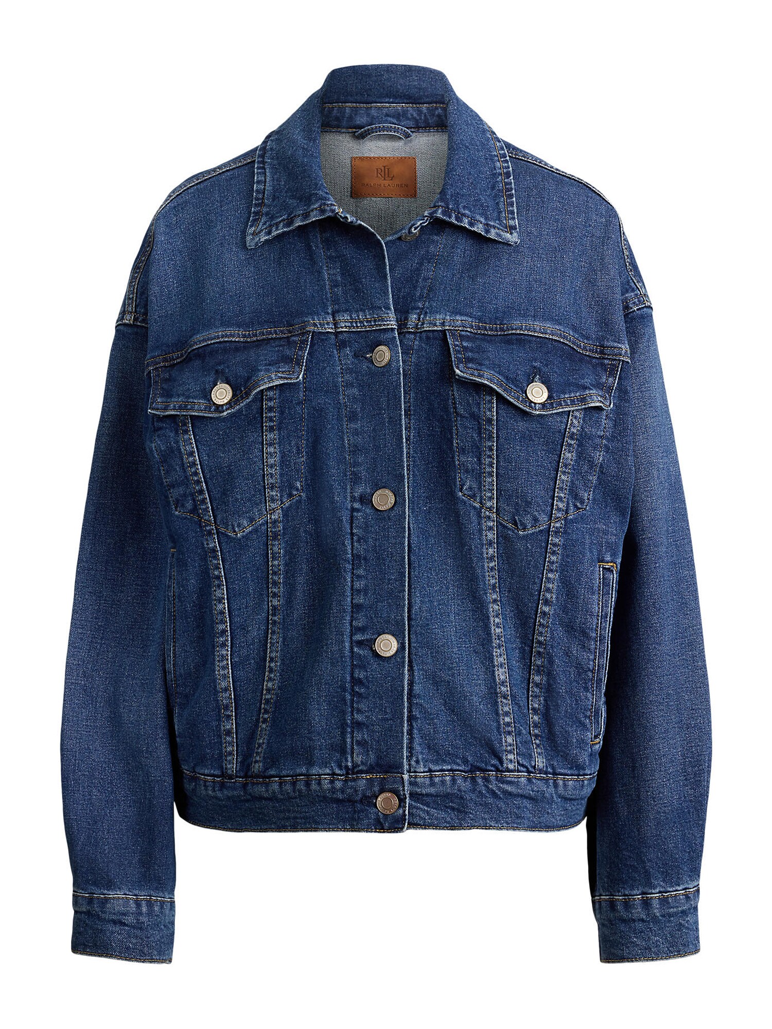 Lauren Ralph Lauren Prechodná bunda 'MACMEY'  modrá denim