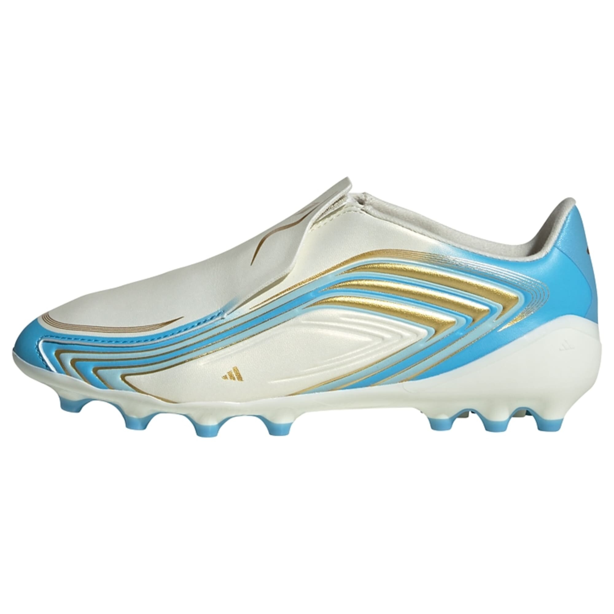 ADIDAS PERFORMANCE Sportske cipele 'F50 Messi League' boja slonovače / svijetloplava / zlatna