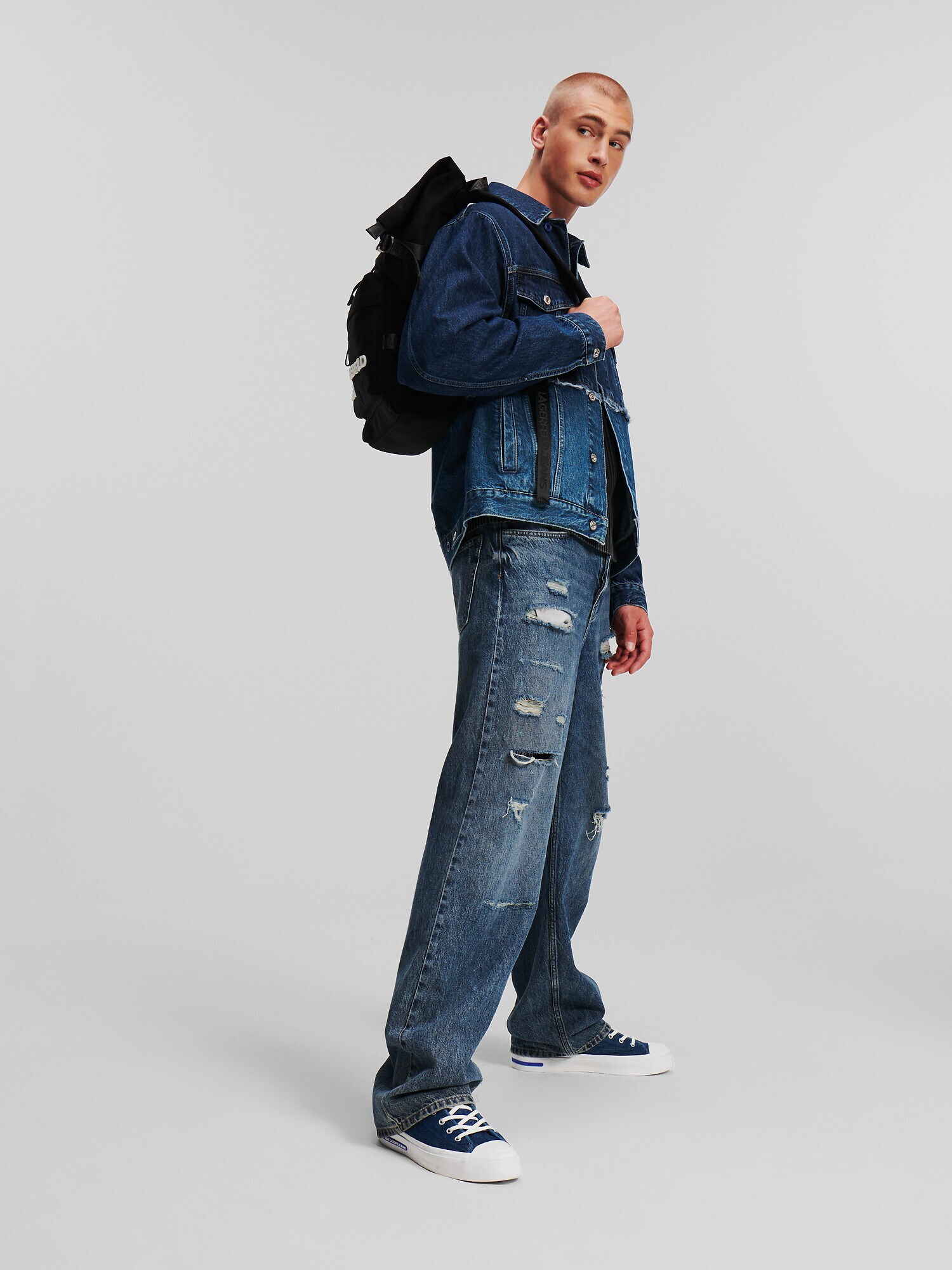 KARL LAGERFELD JEANS Átmeneti dzseki  kék farmer / sötétkék termék 2. képe