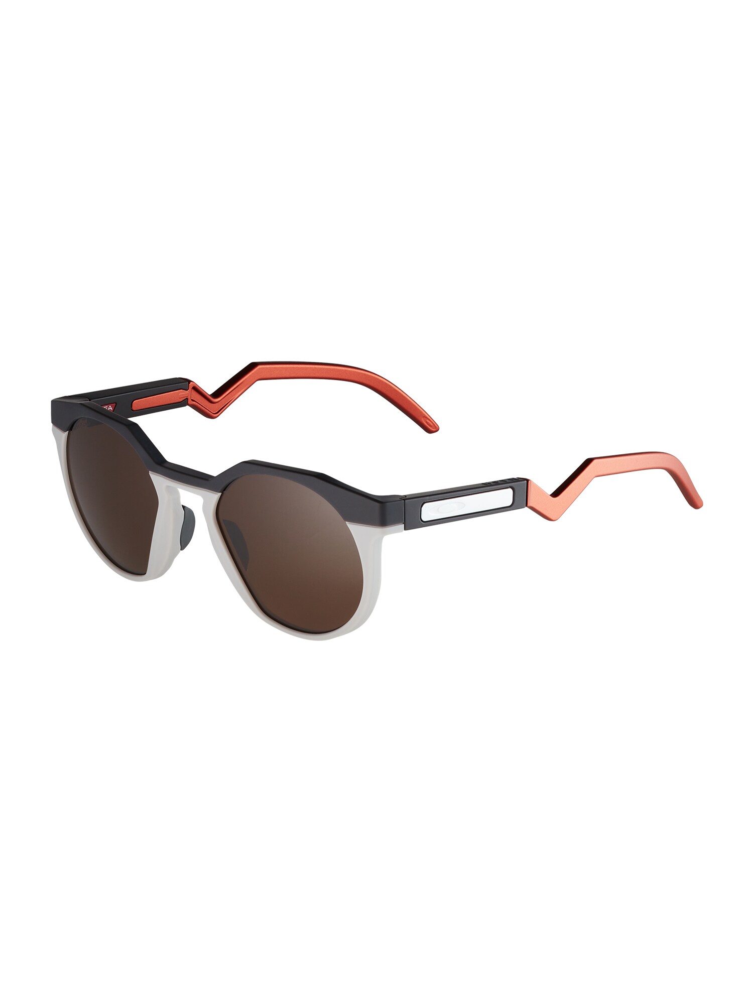 OAKLEY Sportiniai akiniai nuo saulės 'HSTN' tamsiai ruda / šviesiai pilka / lašišų spalva / juoda
