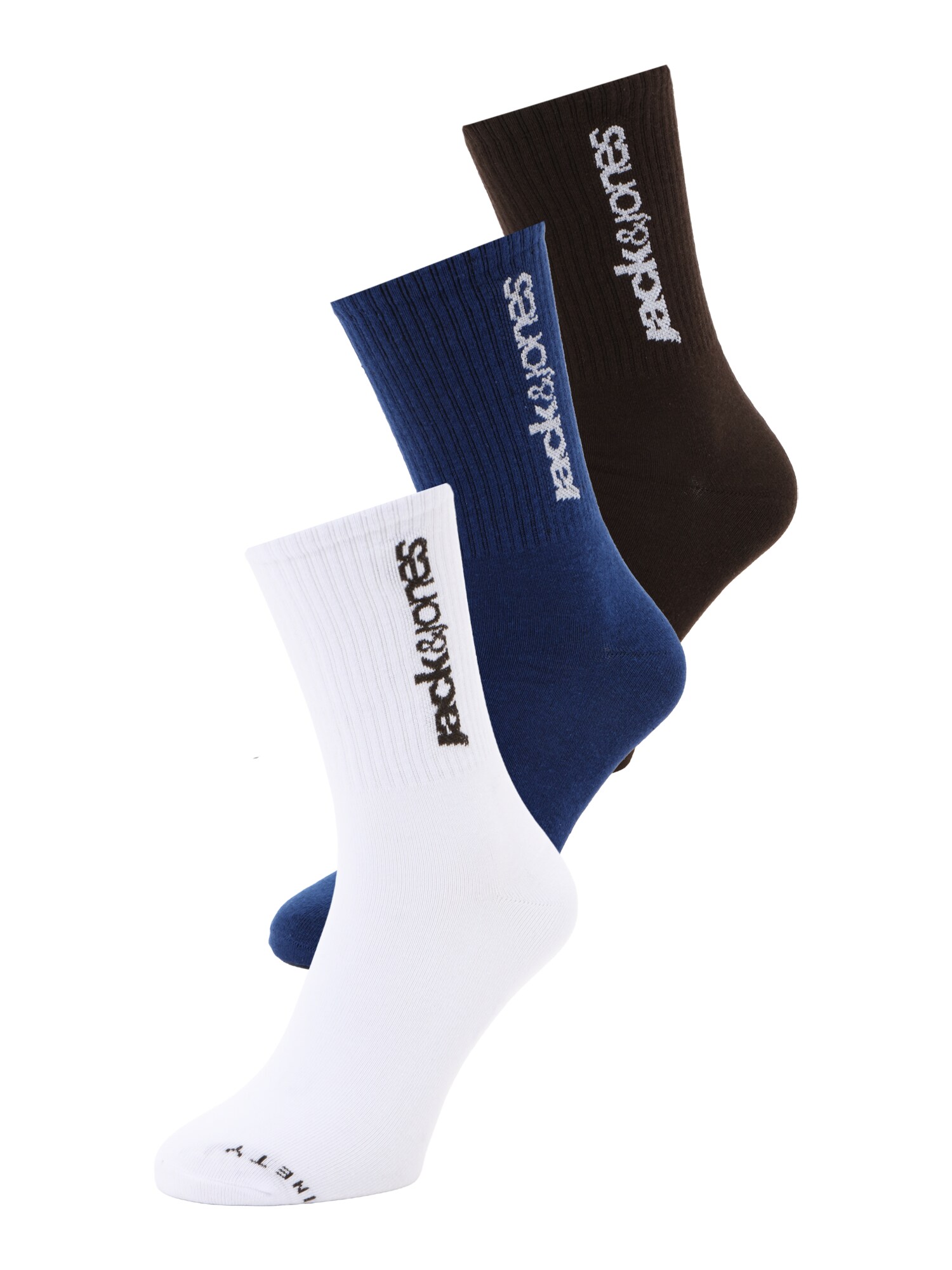 JACK & JONES Șosete 'JACPETE'  bleumarin / maro închis / negru / alb
