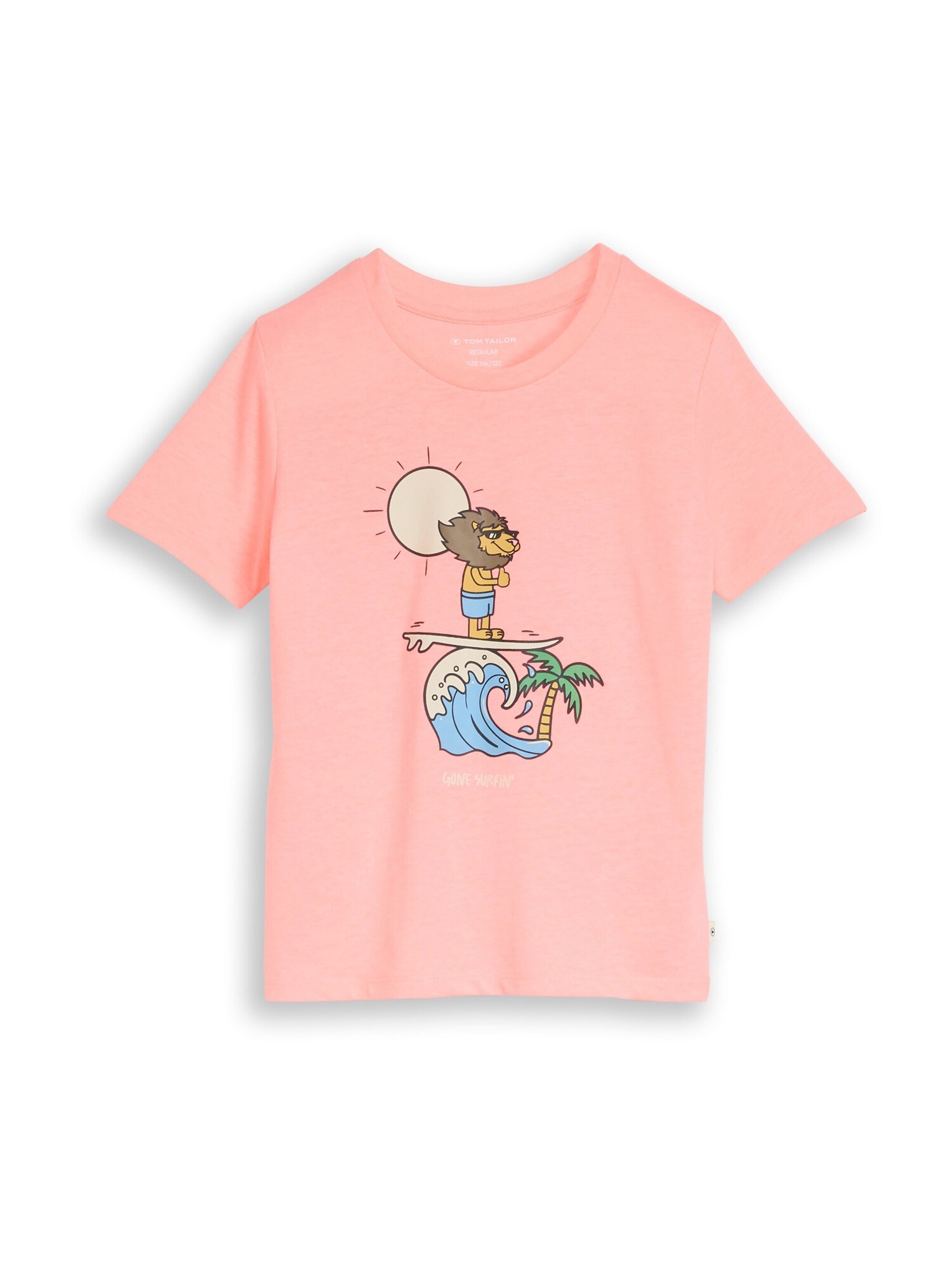 TOM TAILOR Tricou  bej deschis / albastru deschis / maro / roz