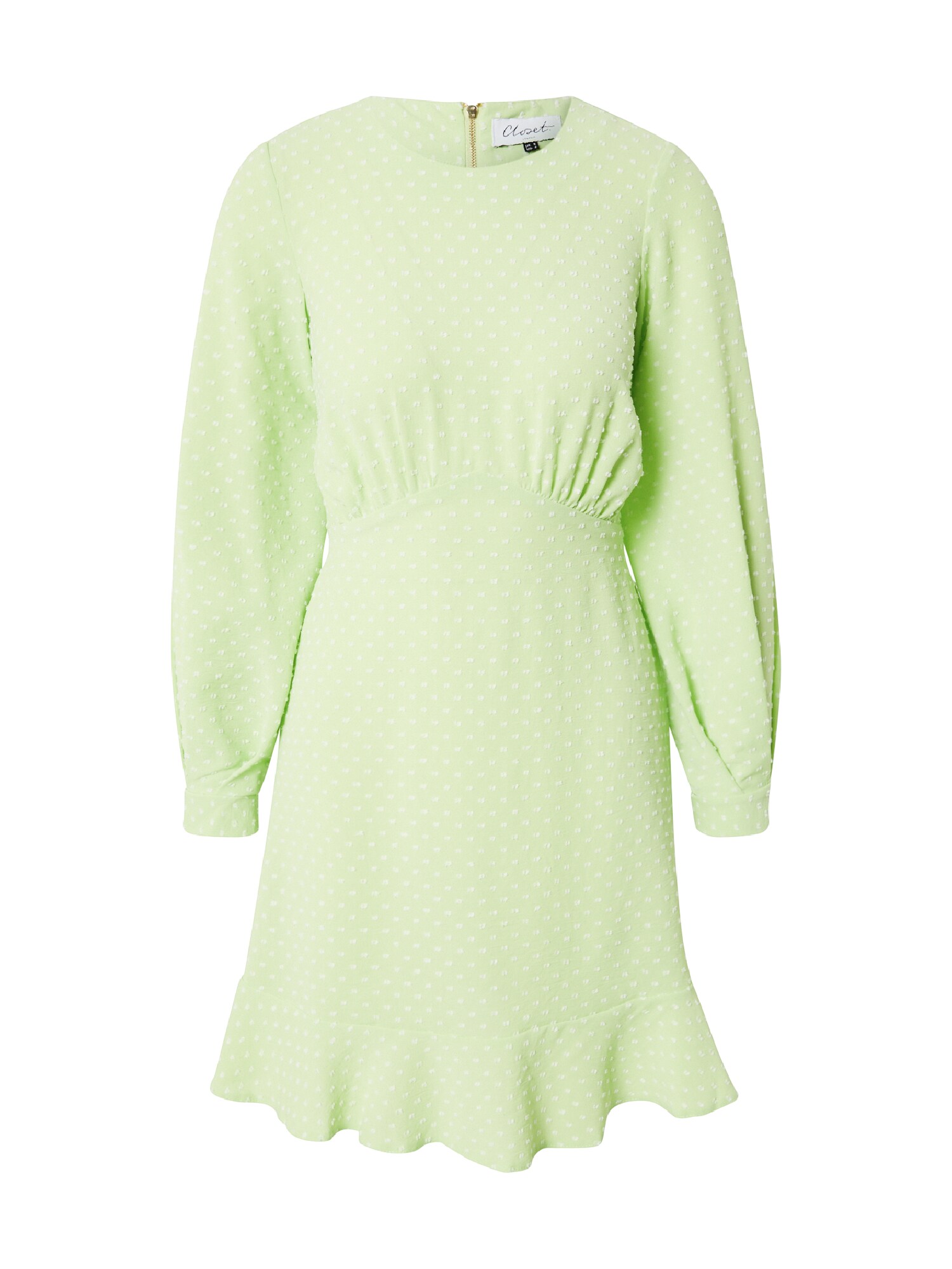 Closet London Šaty  limetová / biela