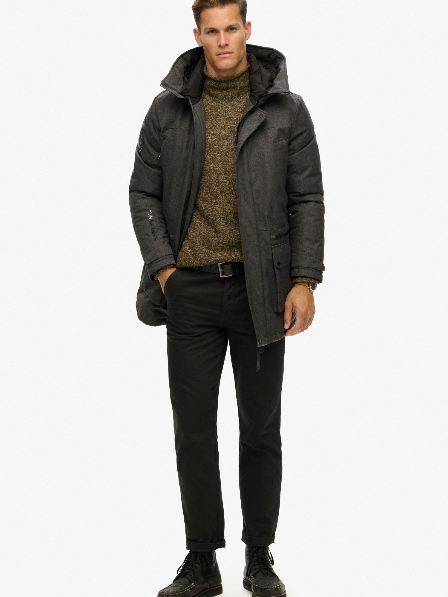 Superdry & Co Zimná parka tmavosivá (obrázok 4)