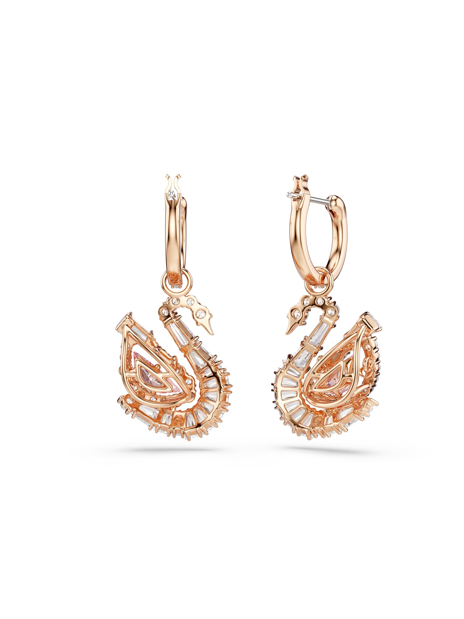 Swarovski Fülbevalók  rózsaszín arany / rózsaszín / ezüst / átlátszó termék 2. képe