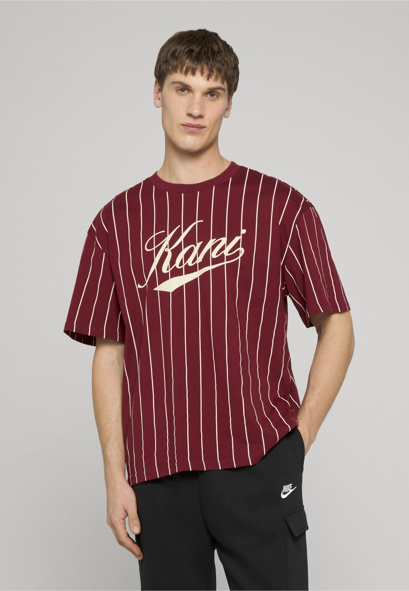 Karl Kani Camiseta crema / burdeos – imagen 3
