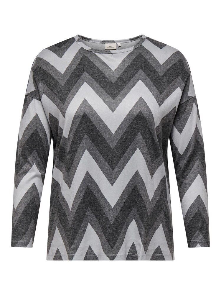 ONLY Carmakoma Top 'Kaya' Damen Größe XL/XXL hellgrau / dunkelgrau / weiß