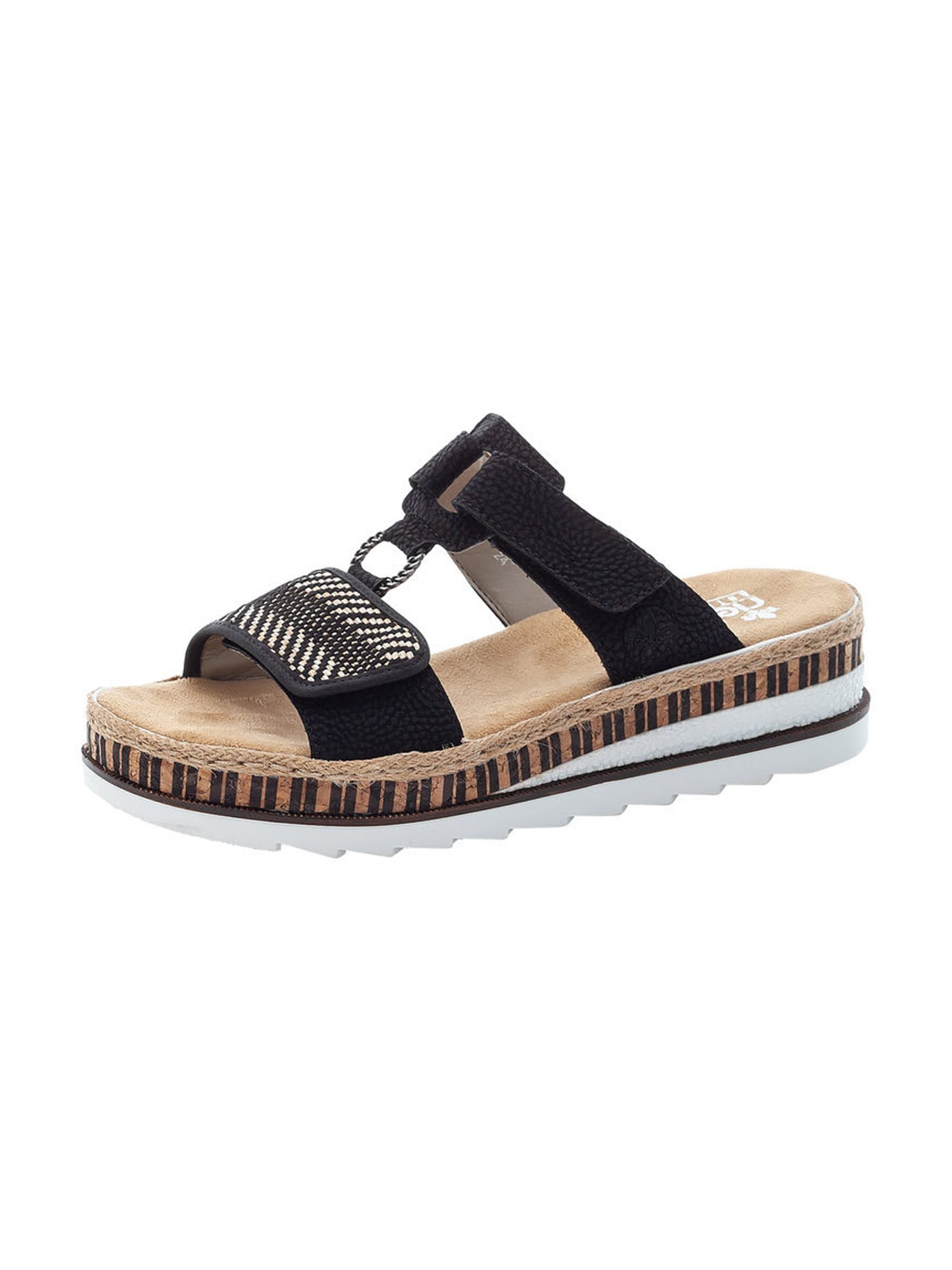 Rieker Rieker Pantolette hellbeige / schwarz / weiß