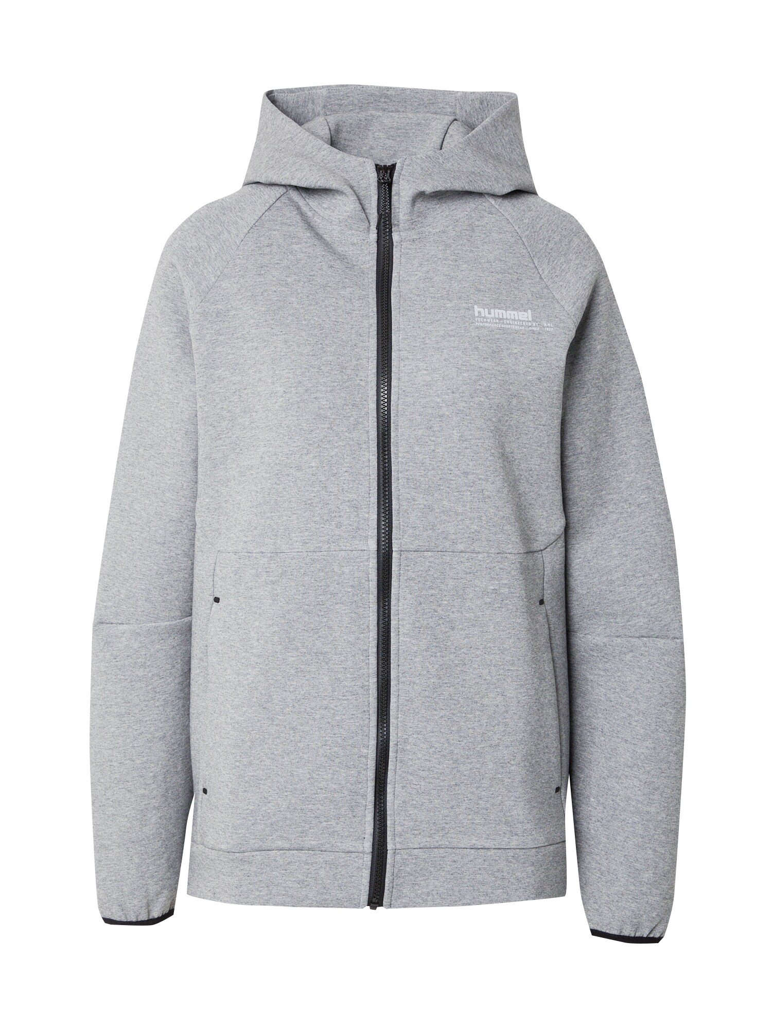 Hummel Hanorac sport Tech Fleece gri piatră / alb murdar