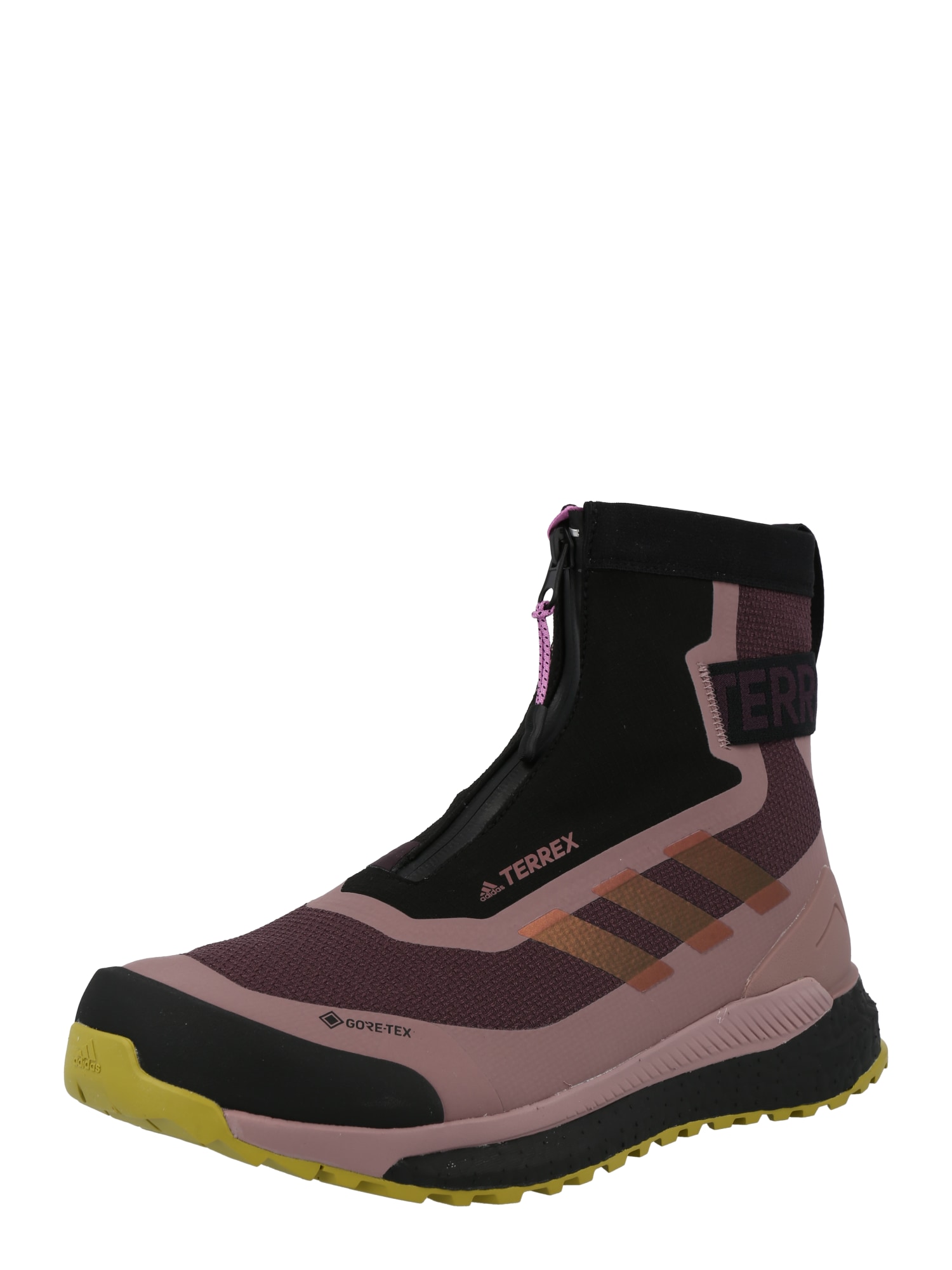 adidas Terrex Auliniai batai 'Free Hiker' rausvai violetinė spalva / juoda / slyvų spalva