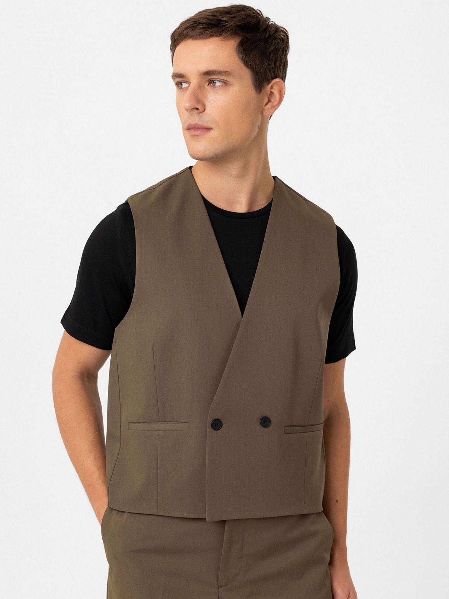 Antioch Mellény 'Manel'  khaki termék 2. képe
