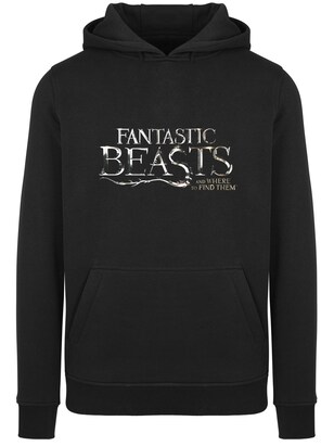 F4NT4STIC Sweatshirt ‘Phantastische Tierwesen Fantastic Beasts’ Zilvergrijs / Zwart