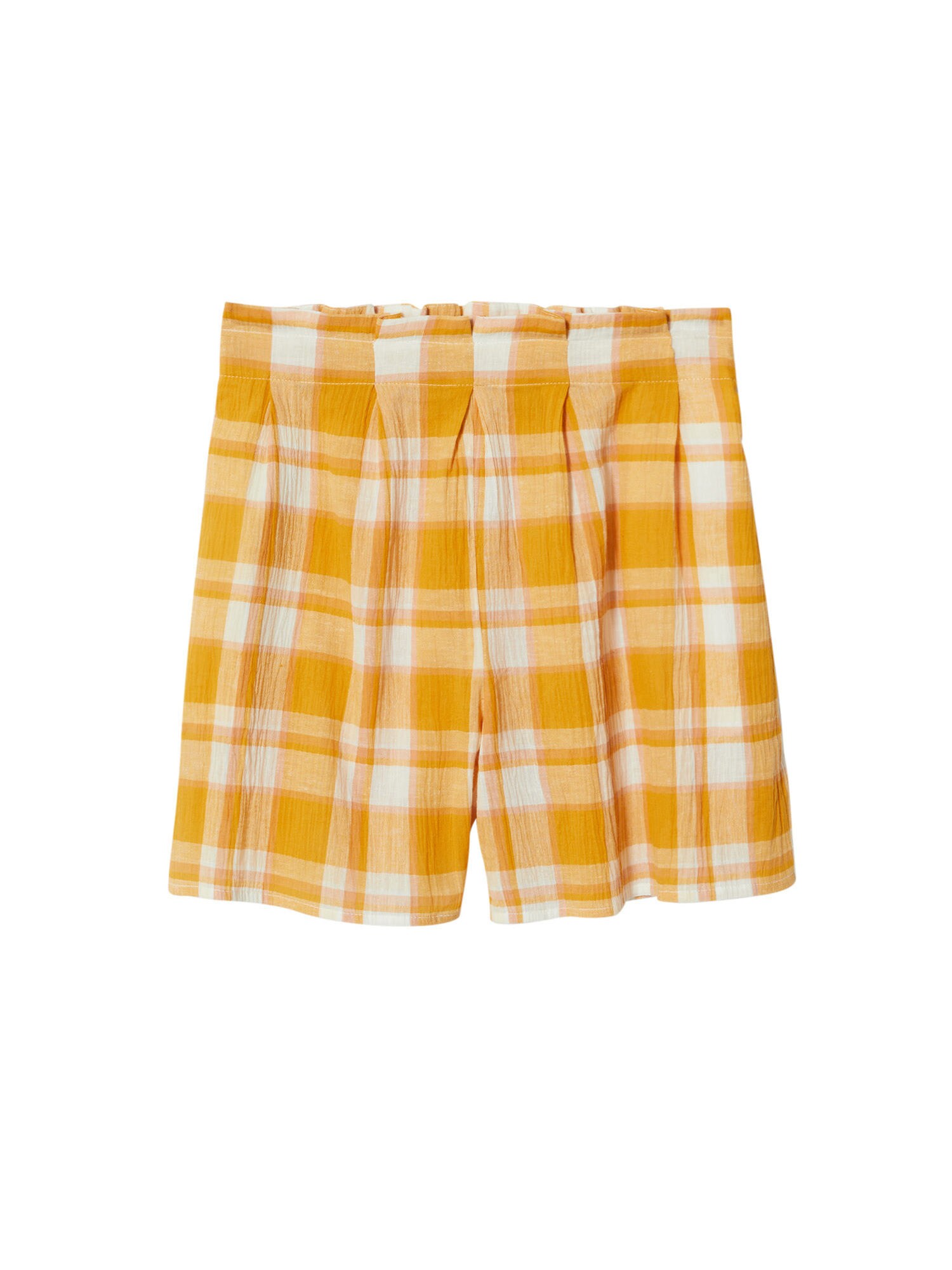 MANGO Plisované nohavice 'Bruno'  zlatá žltá / biela