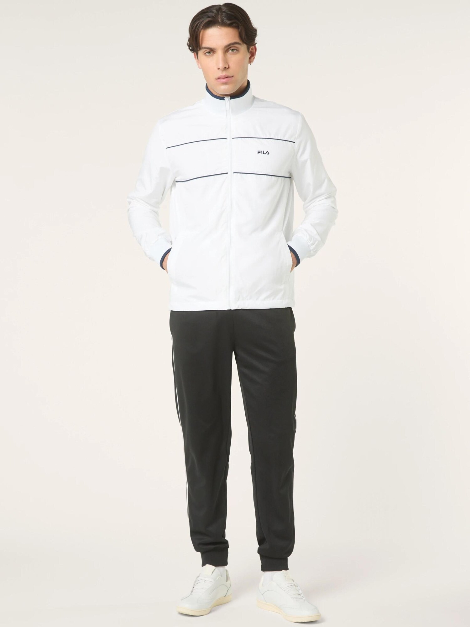FILA Sudadera con cremallera 'CASALE regular lightweight jacket' blanco – imagen 3