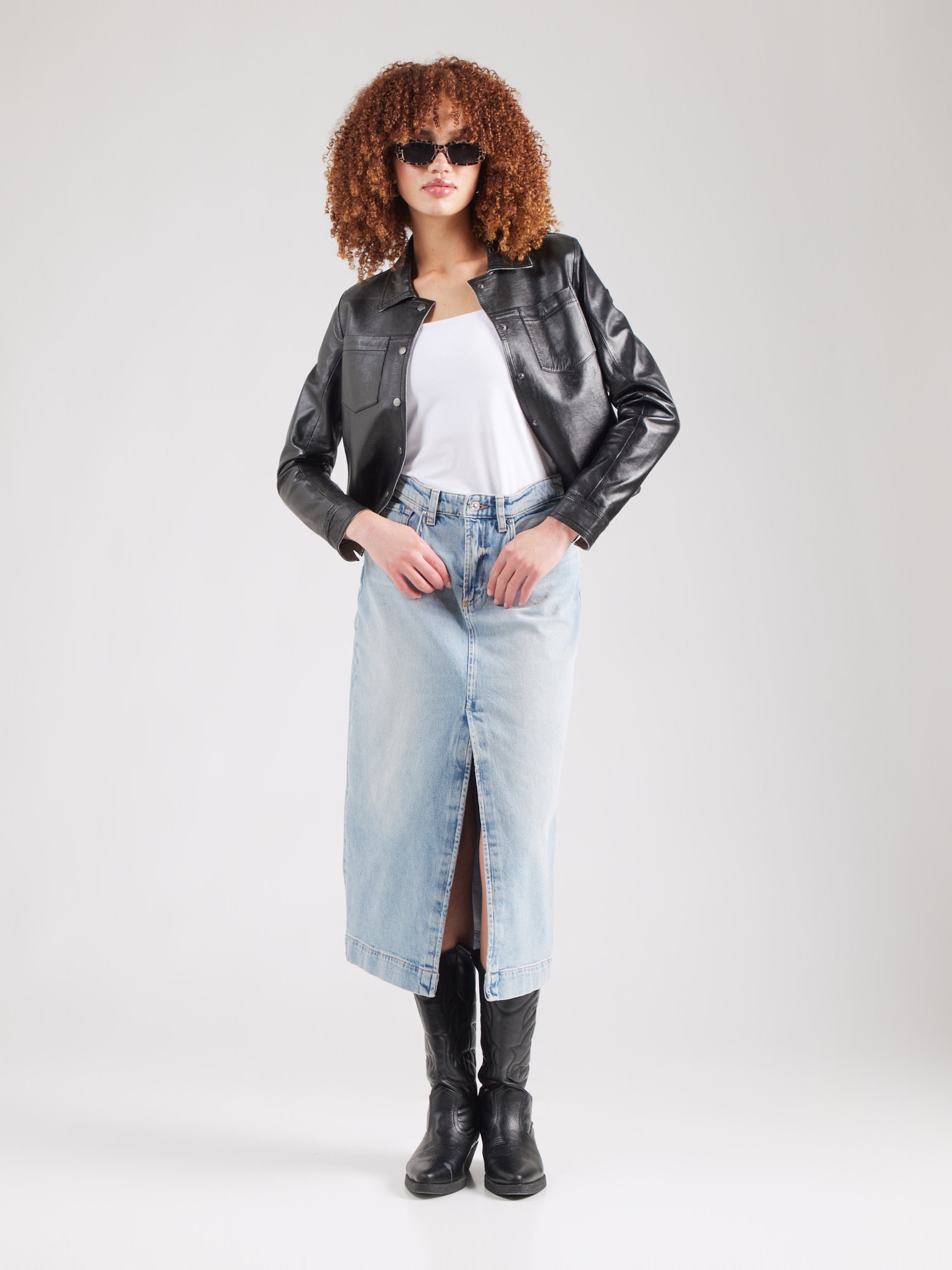 7 for all mankind Sukňa 'AMBER' modrá denim (obrázok 4)