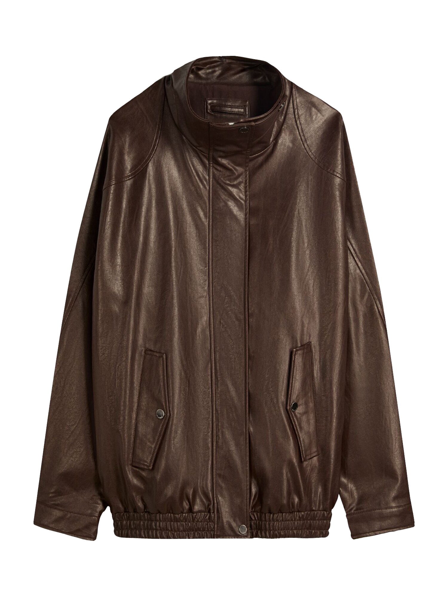 Bershka Geacă de primăvară-toamnă  maro închis