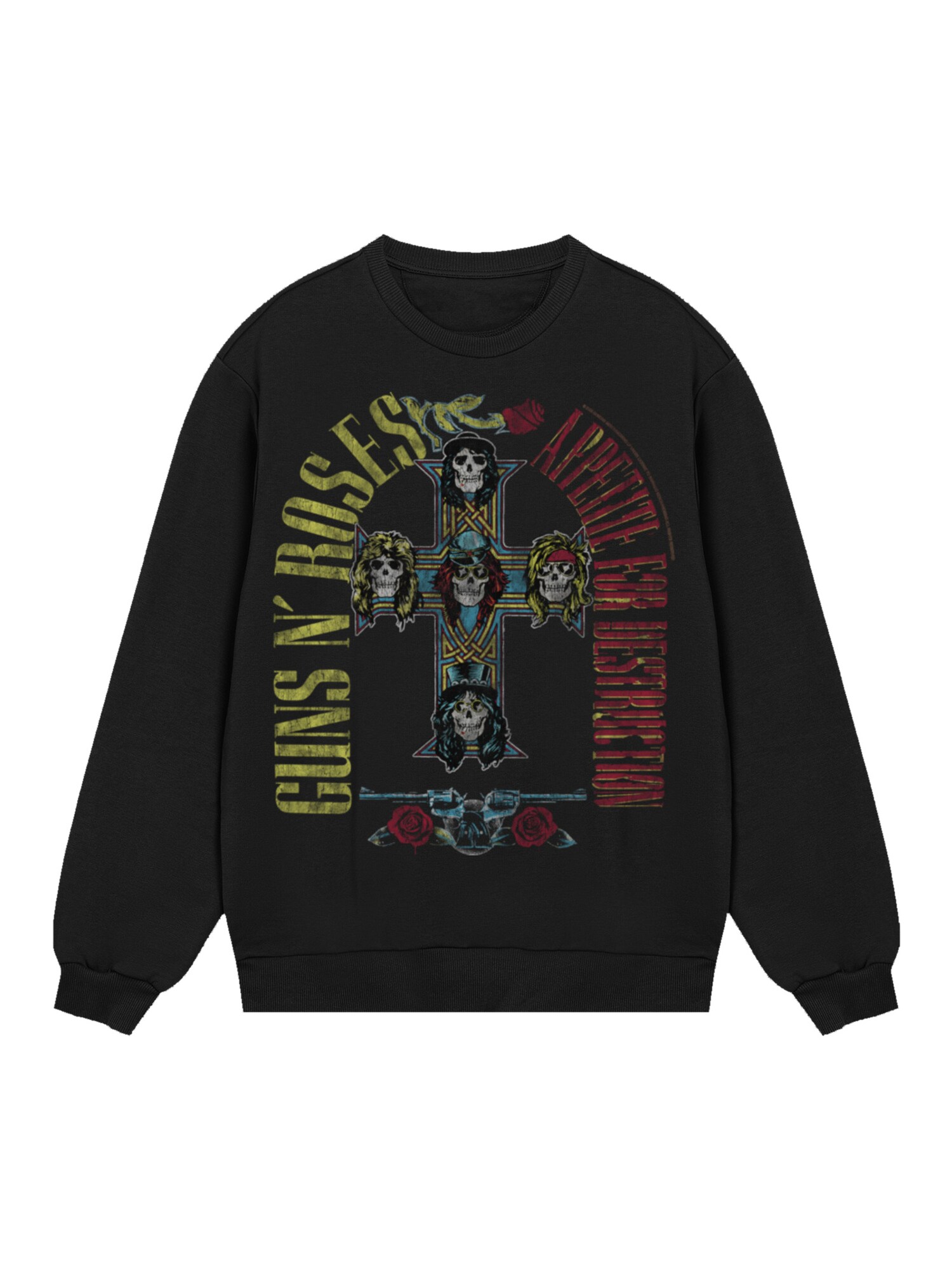 Thumbnail - F4NT4STIC Sweatshirt Guns N Roses Skull Rock Band Merch