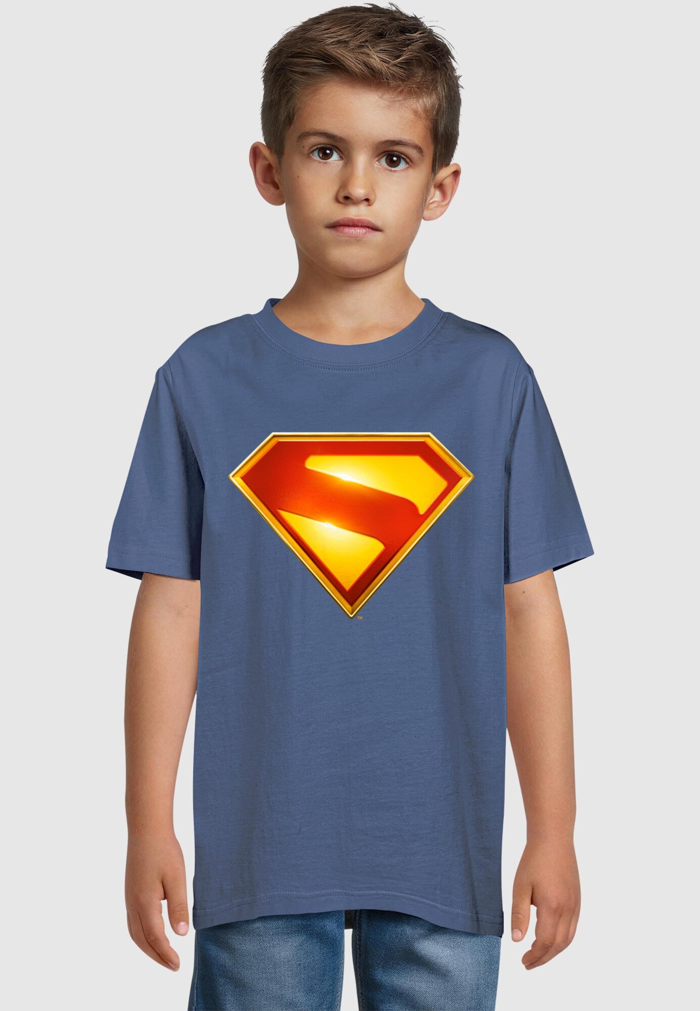 Thumbnail - ABSOLUTE CULT Kids Superman Gleaming Logo Basic T-Shirt