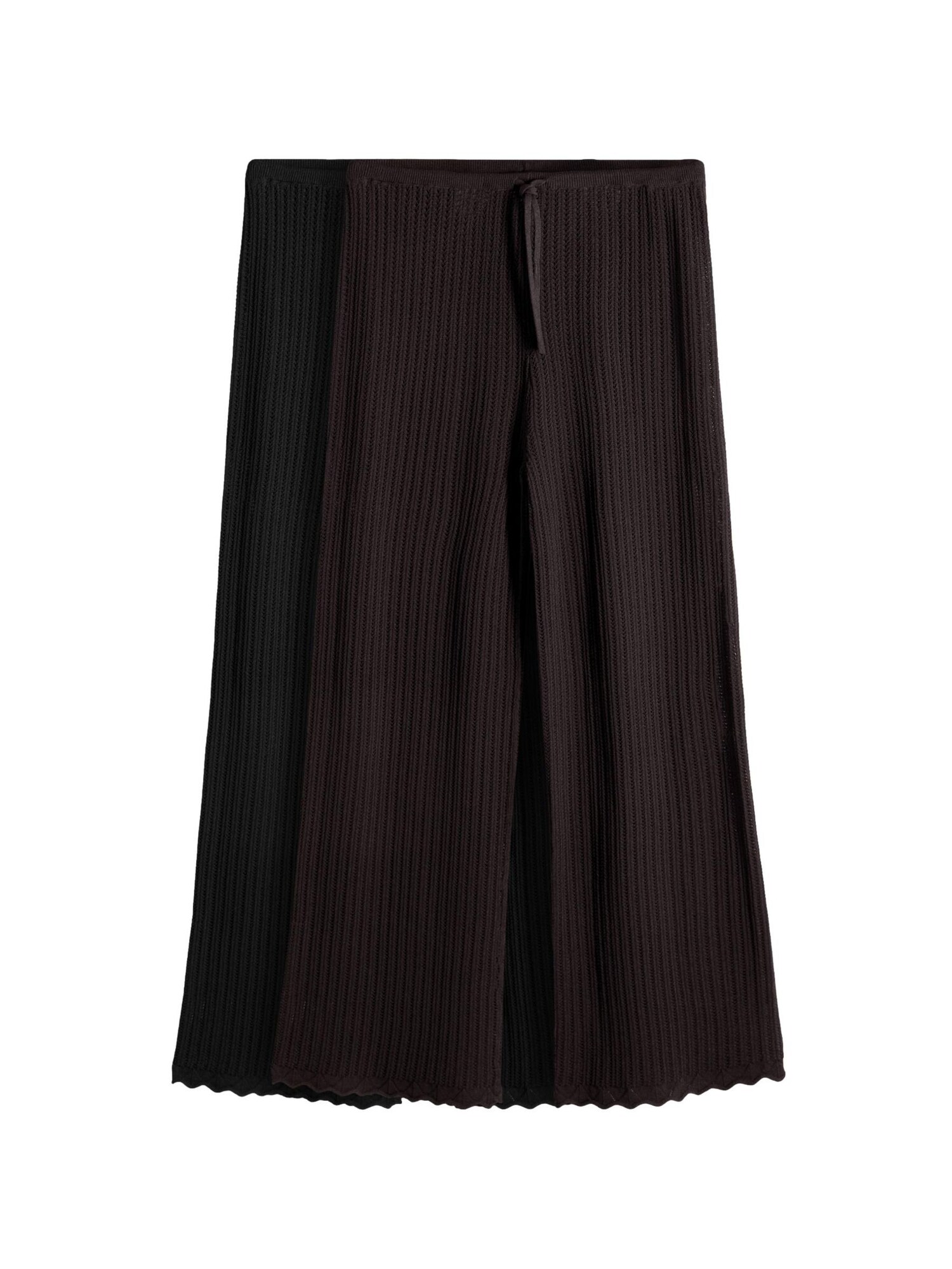 The Set Pantaloni maro închis / negru