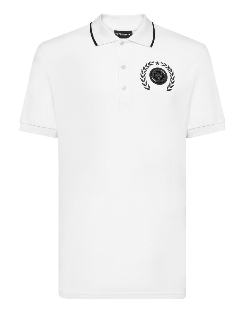 Plein Sport Poloshirt 'Carbon Tiger' Herren Größe XXL schwarz / weiß