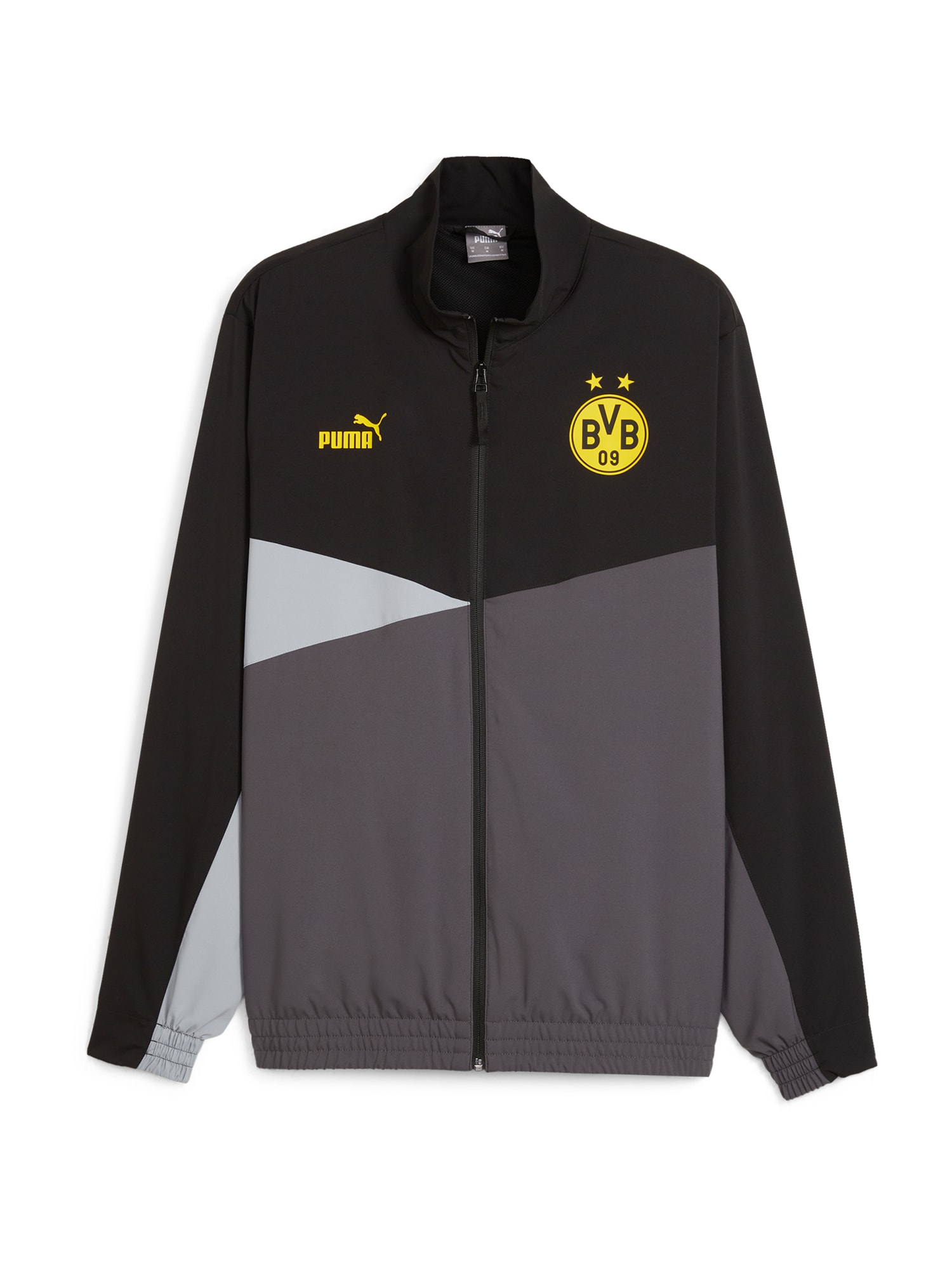PUMA Športna jakna 'BVB'  rumena / grafit / svetlo siva / črna