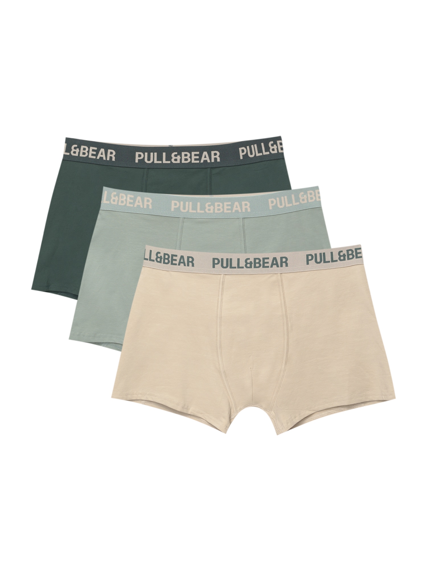 Pull&Bear Boxeri  bej / verde / verde deschis