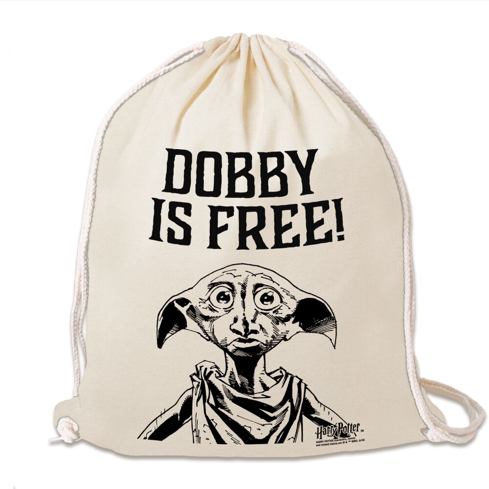 LOGOSHIRT Turnbeutel 'Harry Potter - Dobby Is Free' Herren Größe XS/XL offwhite