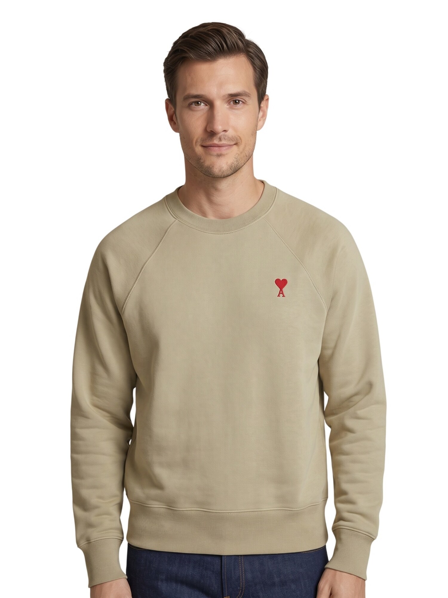 Ami Sudadera 'Ami Sweatshirt Herren beige' caqui – imagen 2